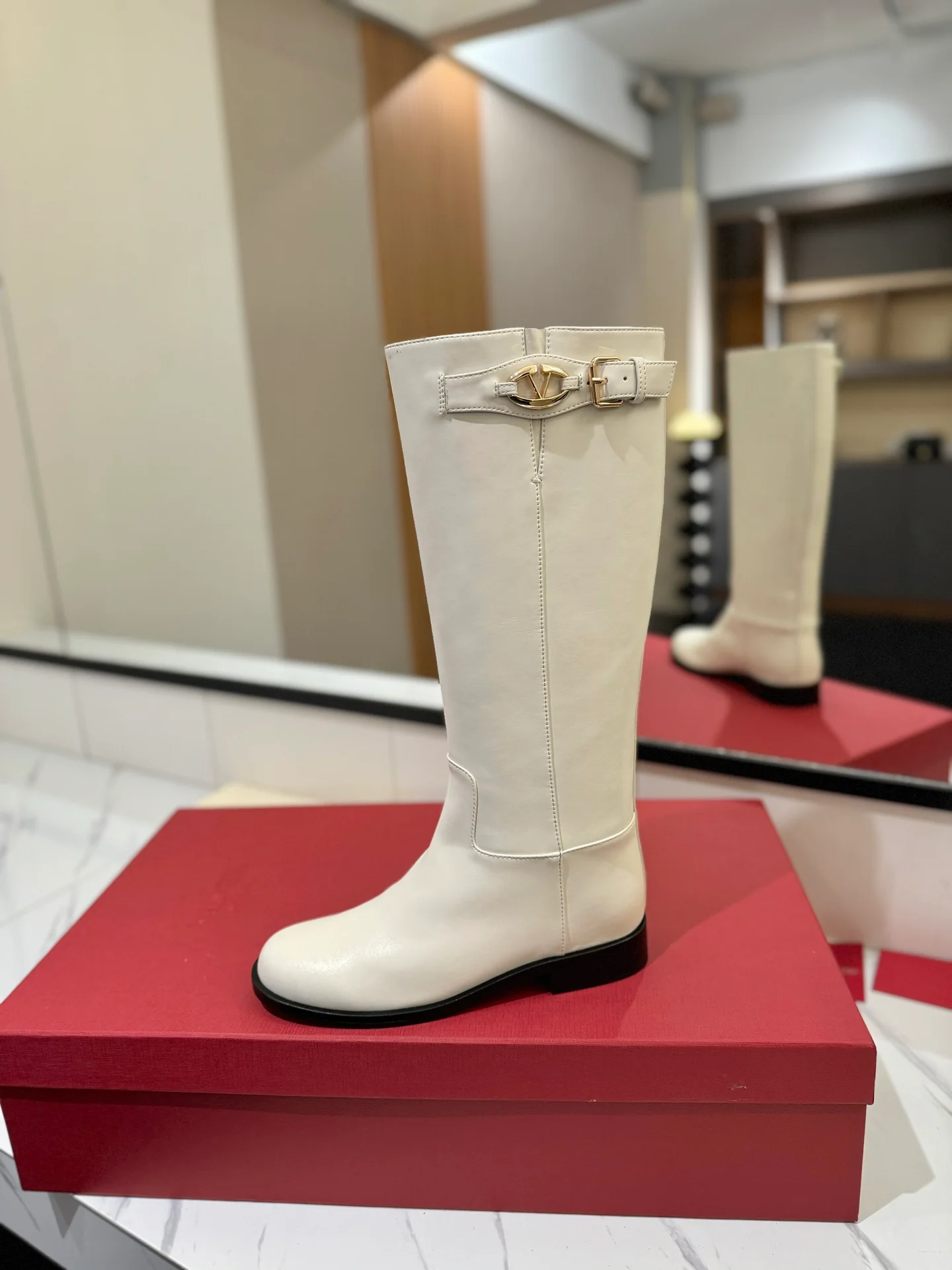 Ботинки для верховой езды Valentino 2024 - белые