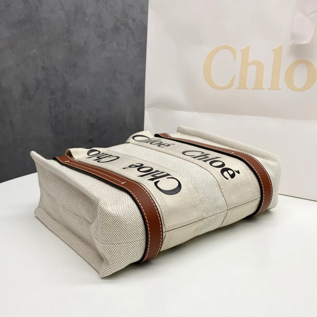 Сумка-тоут Chloe Woody - Маленькая - Коричневая