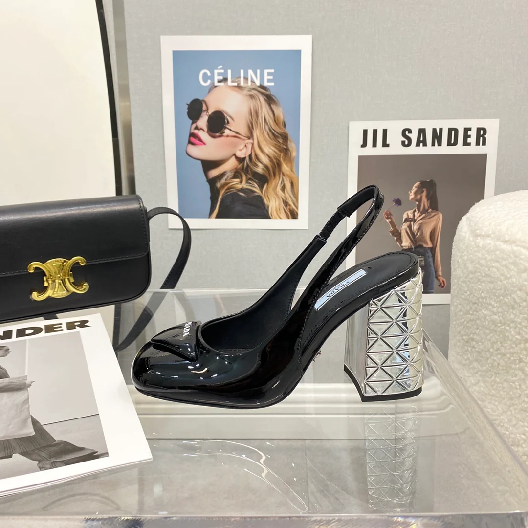 Туфли Prada - Суперкрасивые туфли Prada на массивном высоком каблуке - Туфли Мэри Джейн