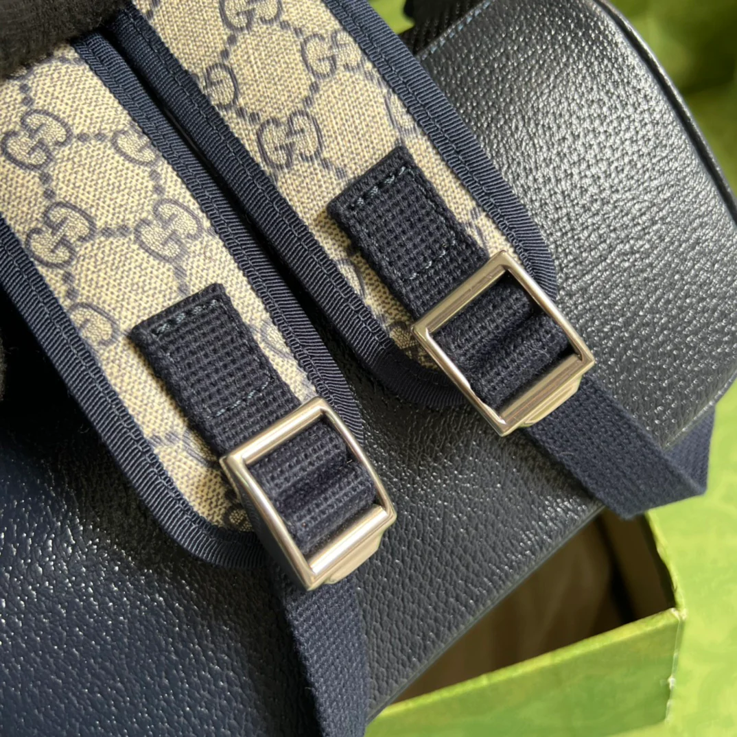 Рюкзак Gucci Ophidia Monogram из синей кожи - 23x29x14 см - синий