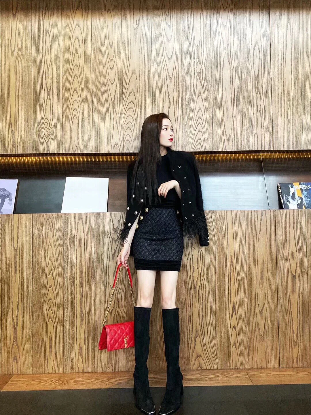 Сумка YSL-Becky из овечьей кожи с ромбовидной стёжкой и цепочкой - 2 шт.