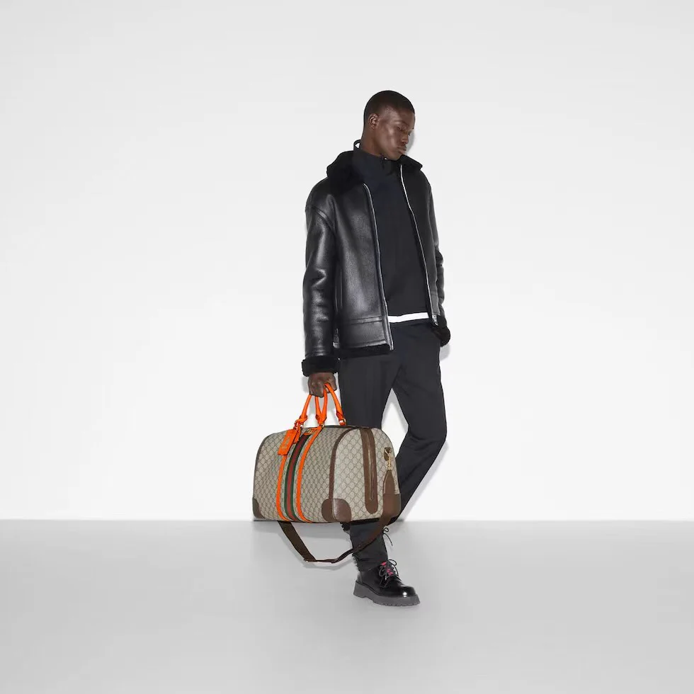 Большая дорожная сумка Gucci Savoy - оранжевая