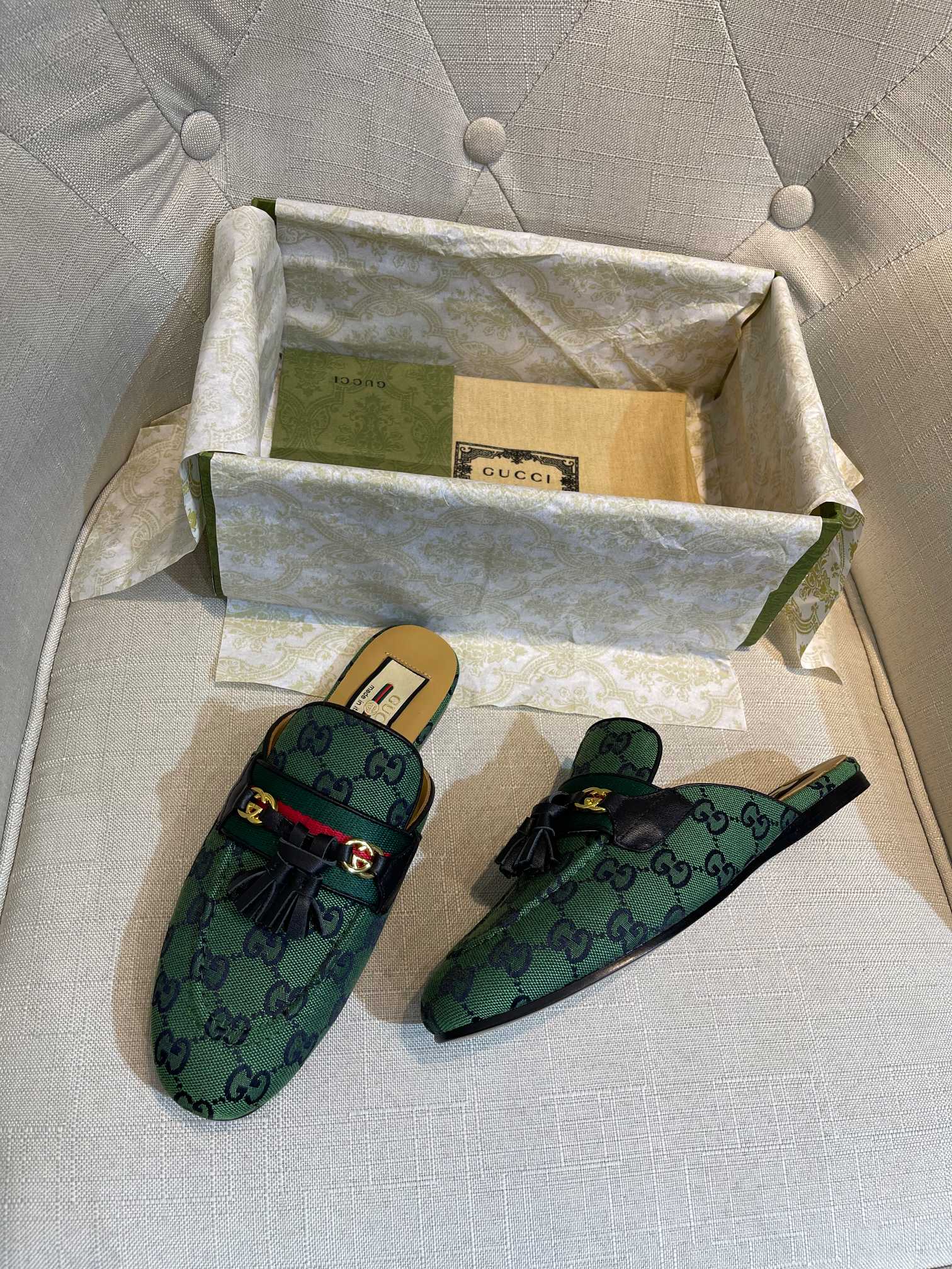 Gucci - Подвеска с кисточками - Тапочки - Мюли