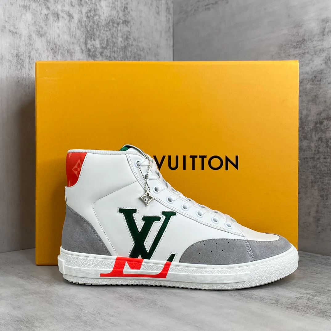 LV-2024-Высокие кроссовки-Серые