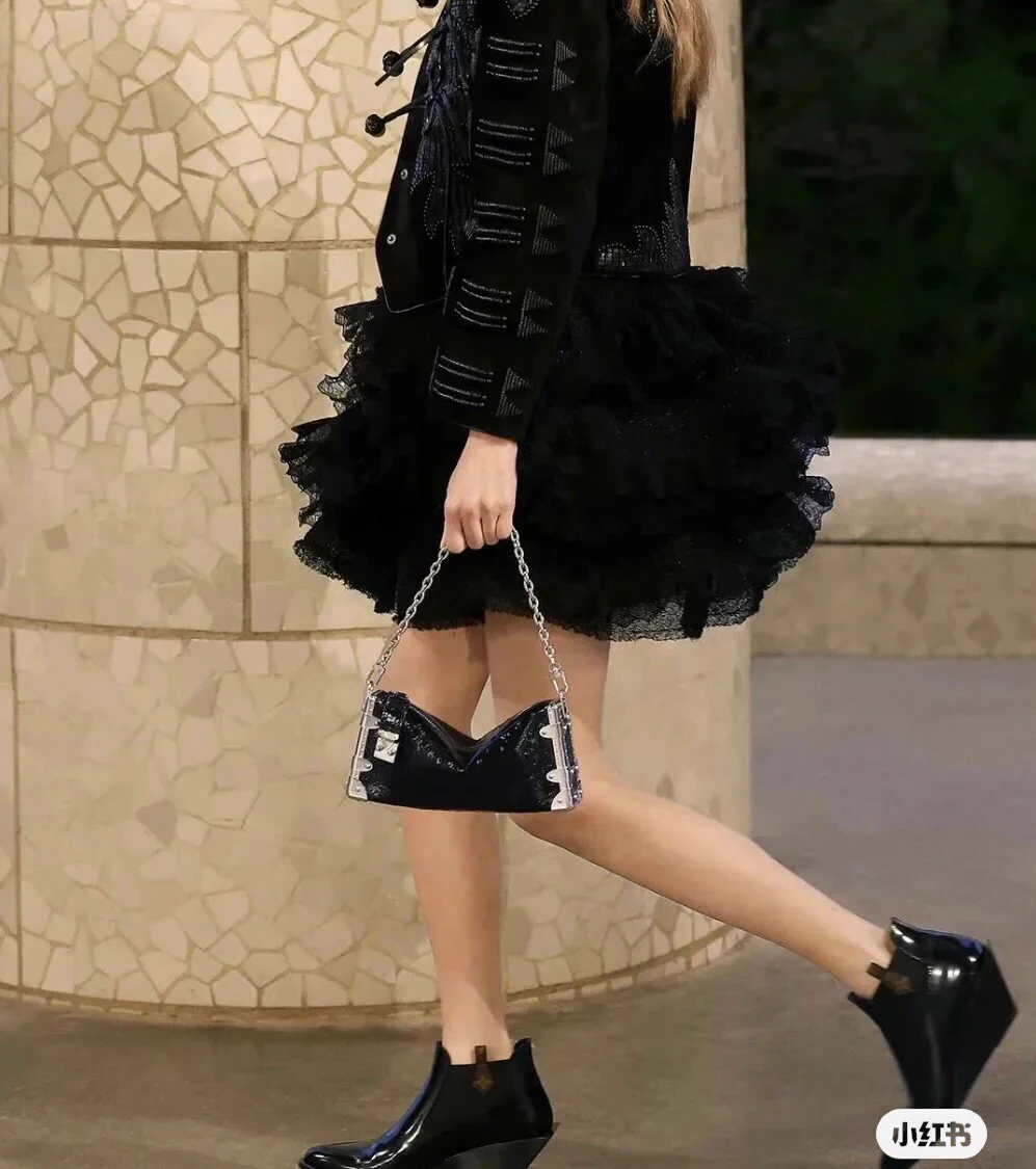 m25445-LV-тонкая сумка-мешок с цепочкой для бокового багажника, черная