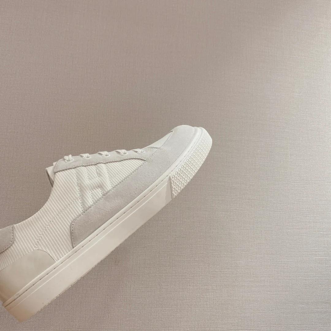 Весенняя коллекция Hermes 2022 — Белые повседневные кроссовки — Унисекс — Белые