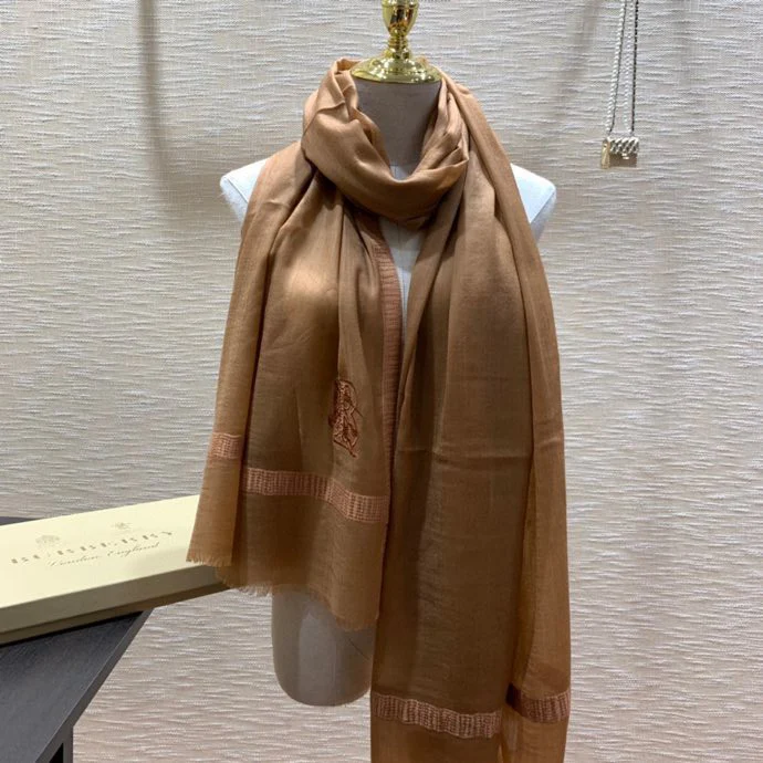 Кашемировый шарф Burberry Premium, водорастворимый, верблюжий цвет.