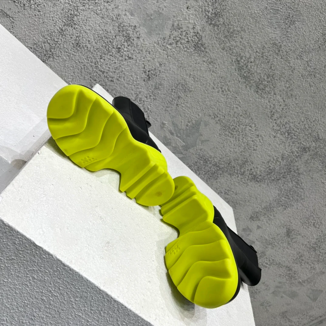 BV-22ss - Ботильоны на платформе до середины икры - Флуоресцентно-желтая подошва