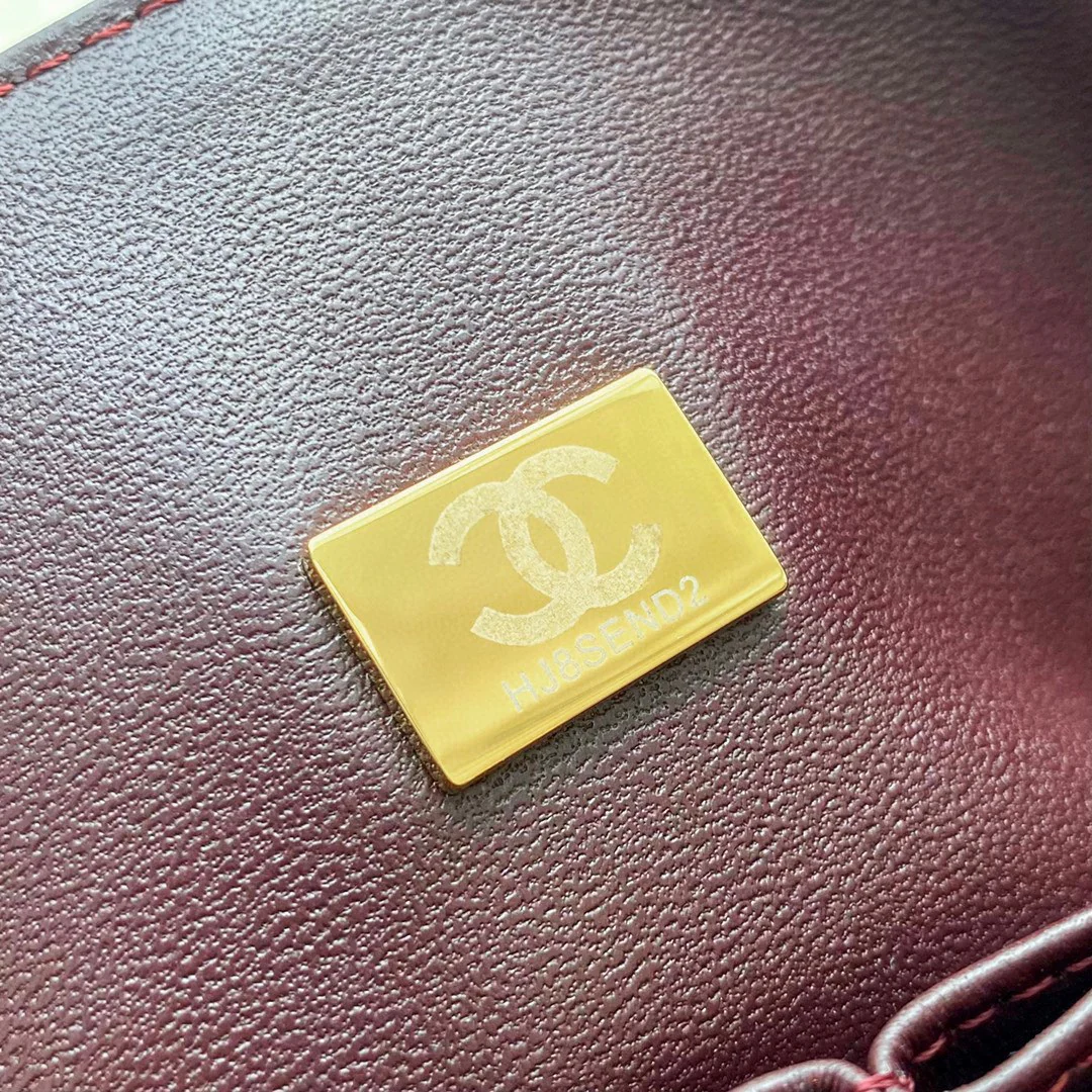 Сумка Chanel CF Medium - 23 см - из черной овечьей кожи с золотой пряжкой - CF23