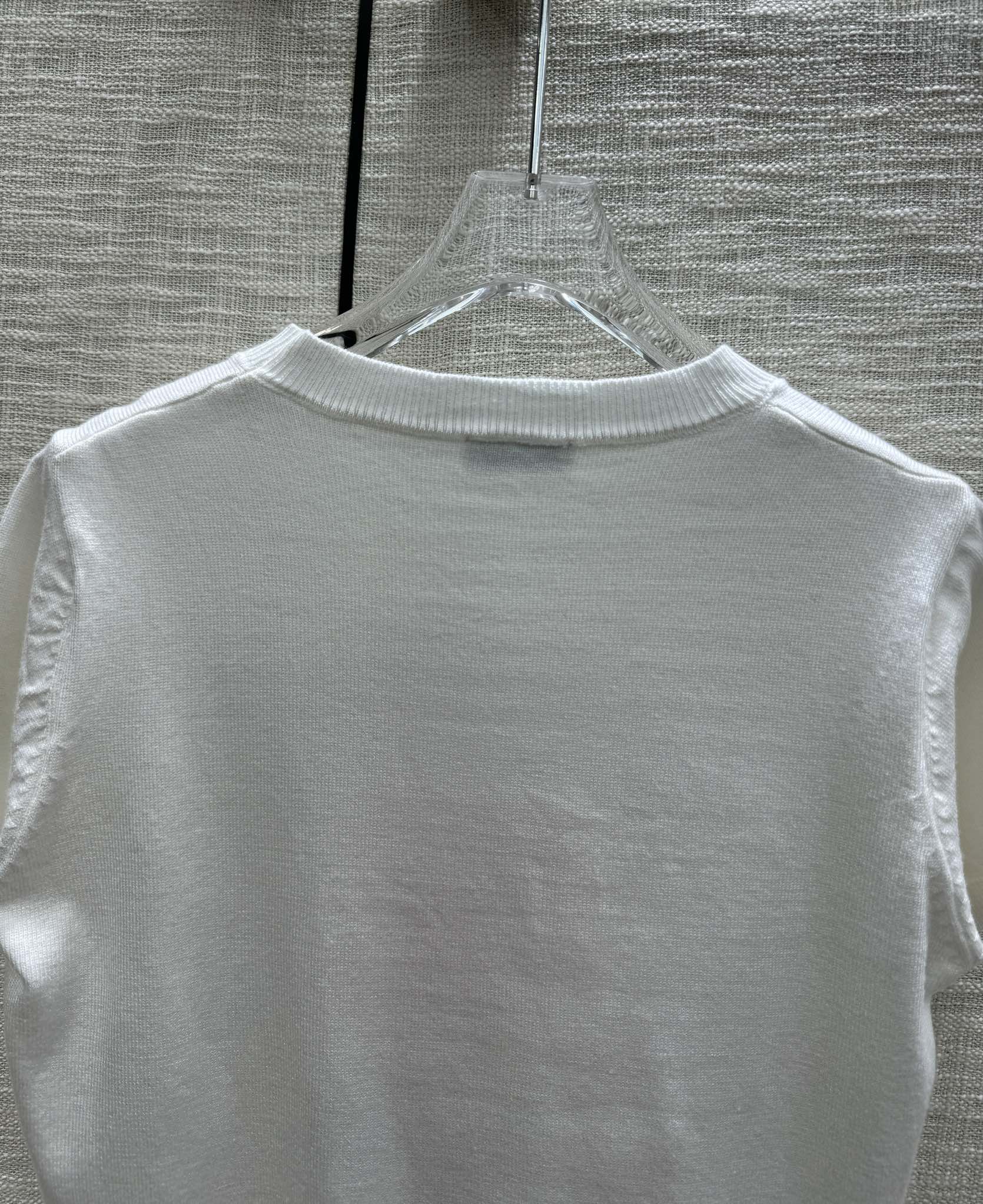 Футболка Chanel 2403 Double C Knit с коротким рукавом - белая - 1 шт.