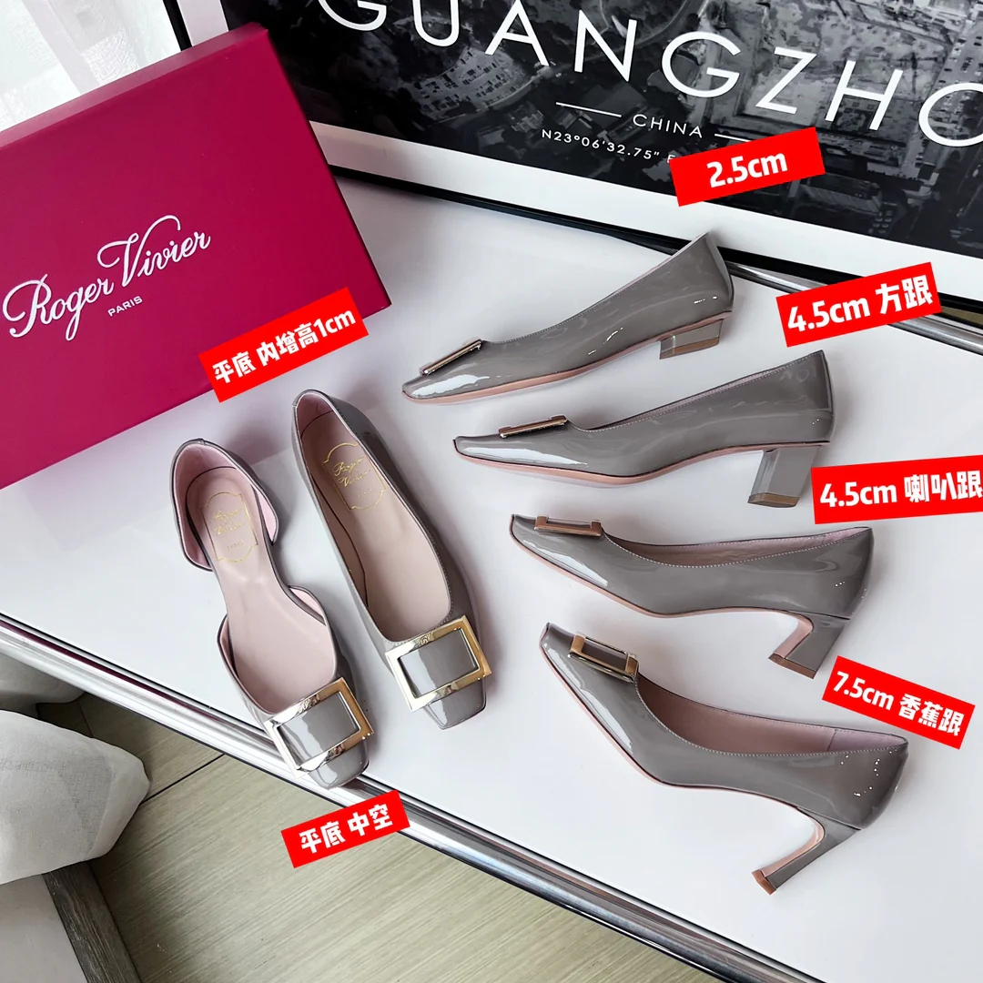 Туфли RV - классические туфли на высоком каблуке - 4-5 см - серовато-фиолетовые