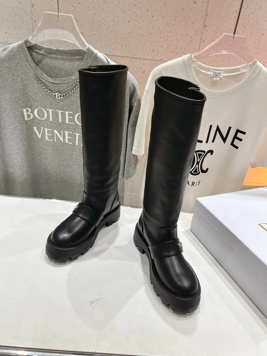 Конные сапоги Dior 2024 - черные