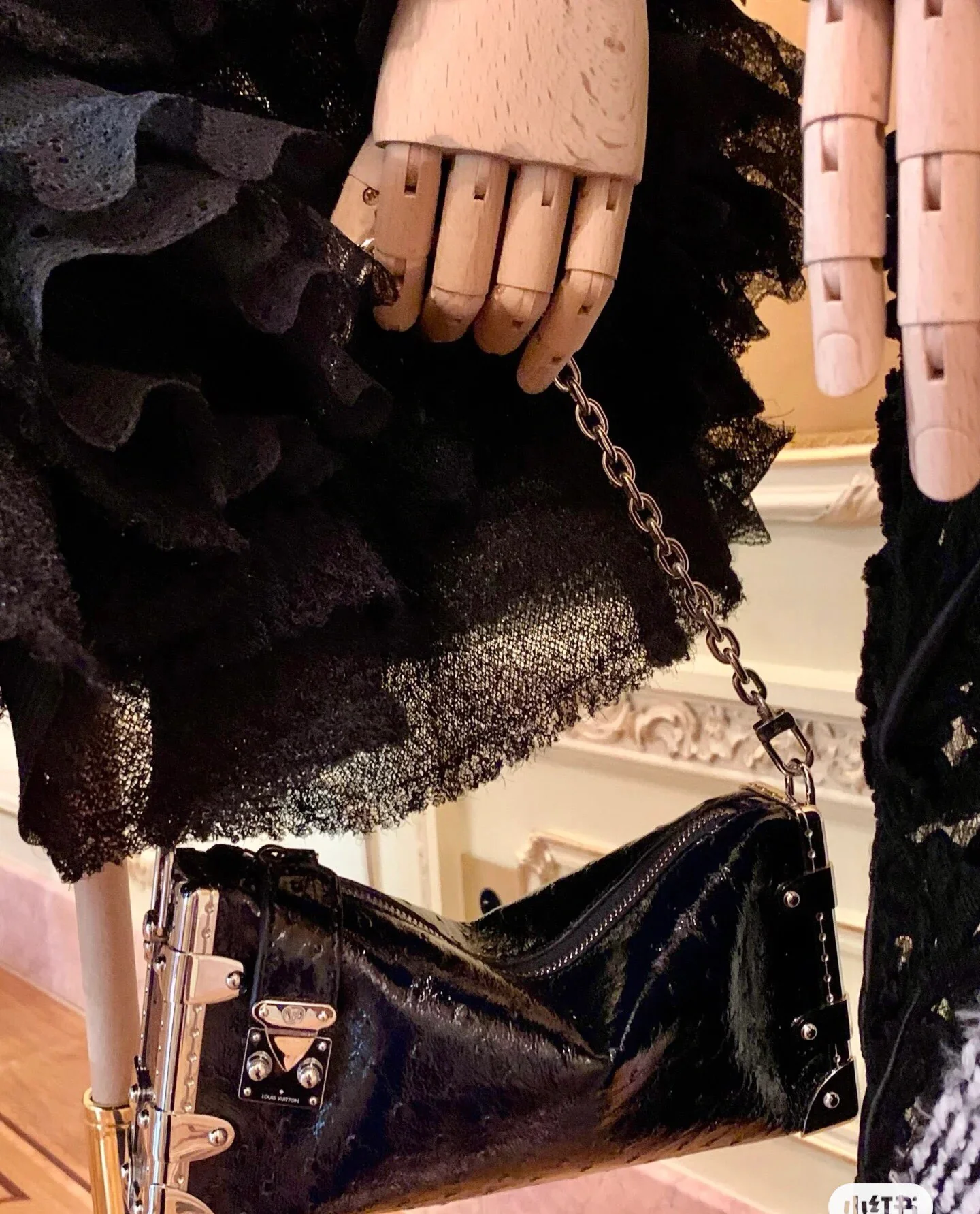 m25445-LV-тонкая сумка-мешок с цепочкой для бокового багажника, черная