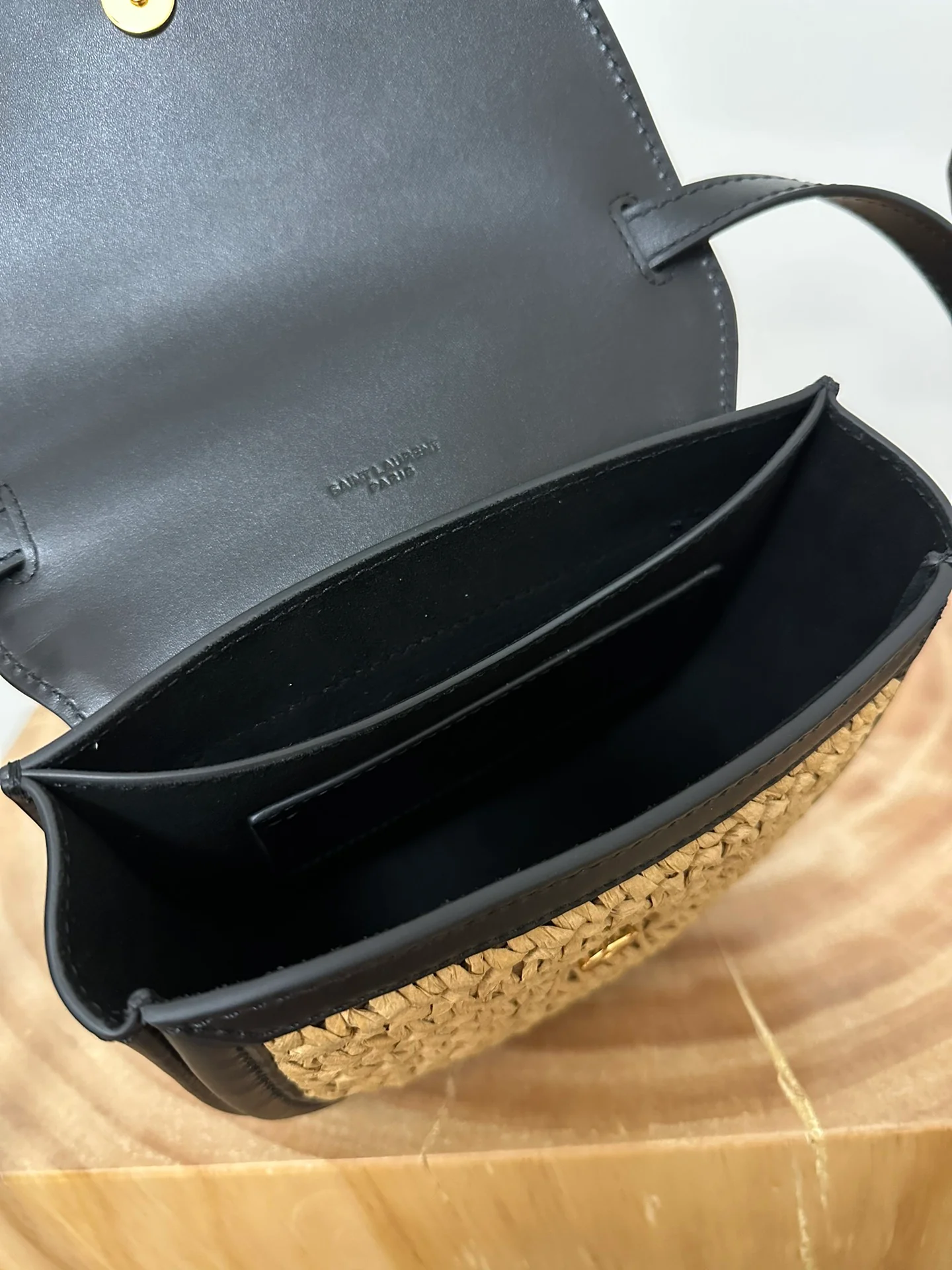 YSL-kaia-small-saddle bag-straw series