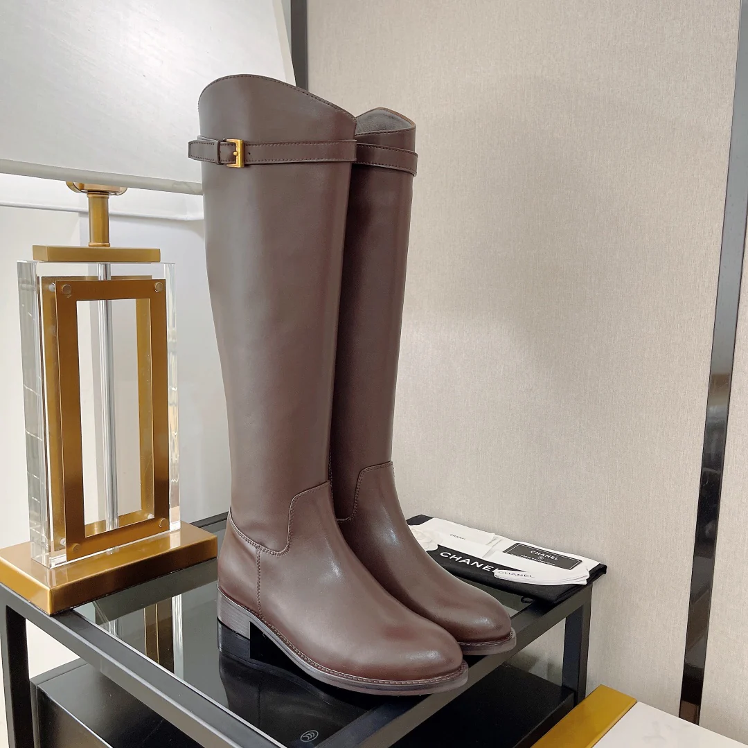 Ботинки Chanel с подиума 2022 года - Ботинки-каскадеры - Коричневые