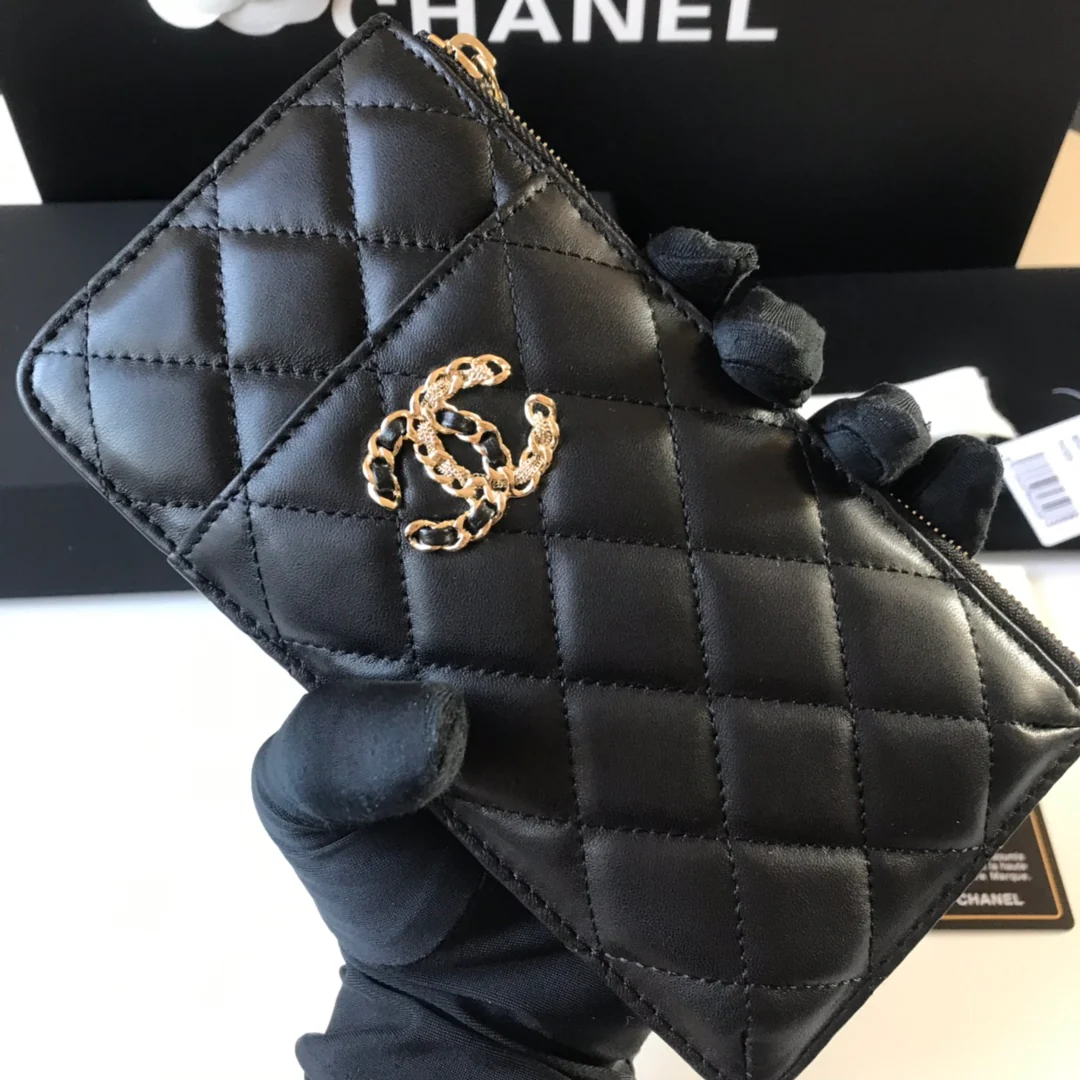 Длинный кошелек/держатель для карт Chanel на молнии - плоский длинный кошелек - 2 шт.