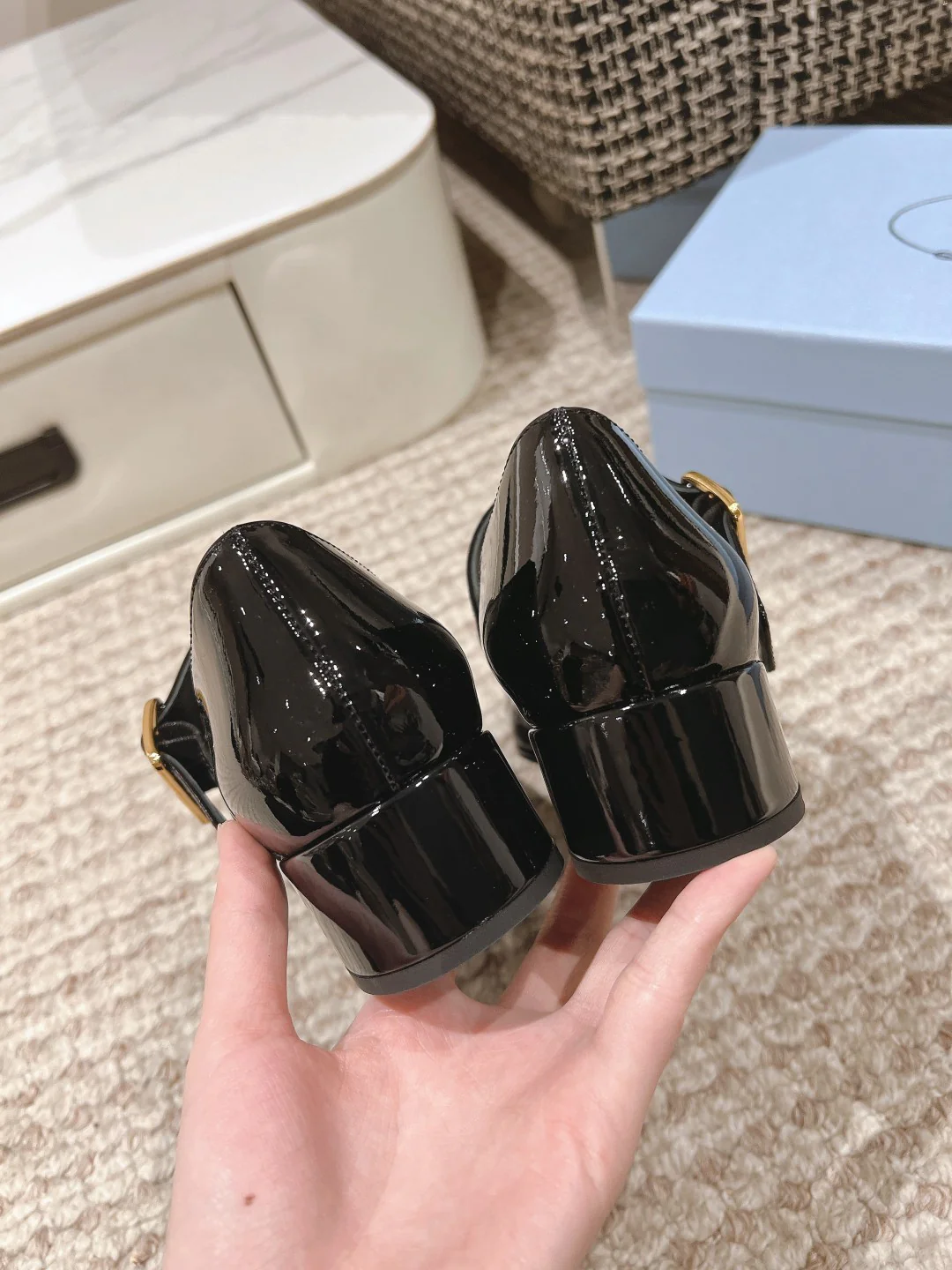 Туфли-мэри-джейн Prada - черные