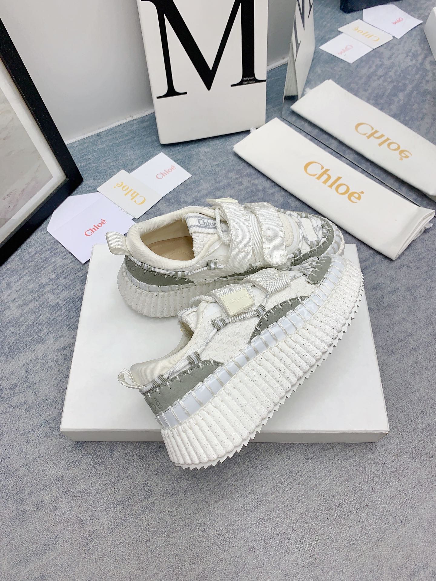 Кроссовки Chloe-nama-sneaker Rainbow Series - Кроссовки на липучках - Белые