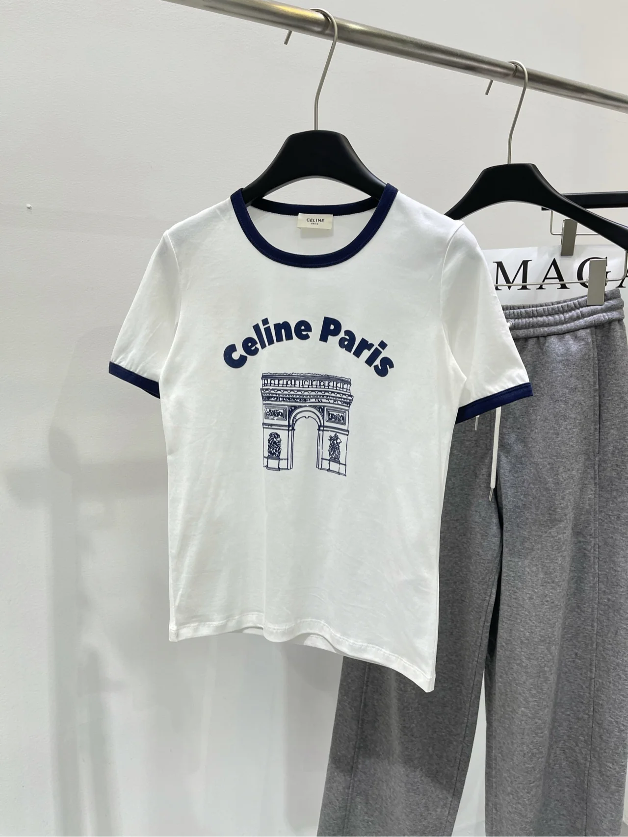 Celine-2403 - Новая футболка с принтом Триумфальной арки