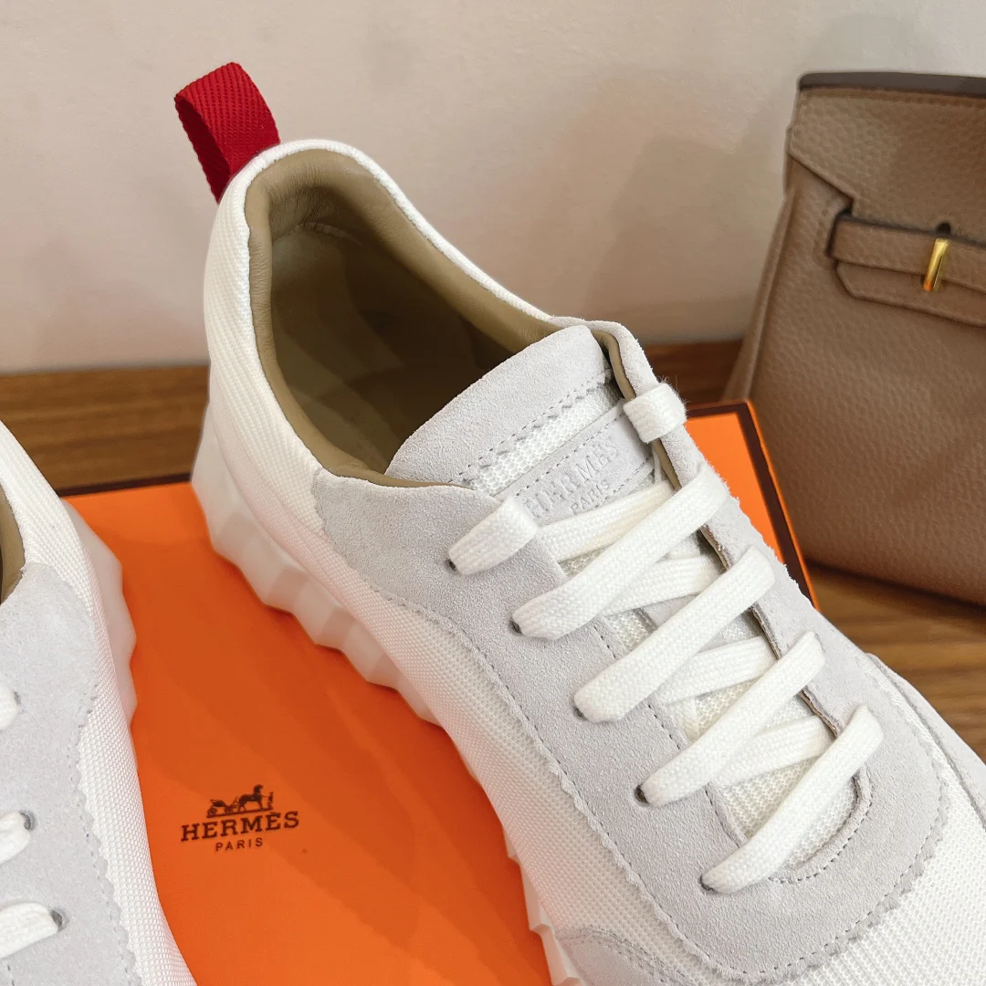 Повседневные туфли Hermes 2024 - белые - 1
