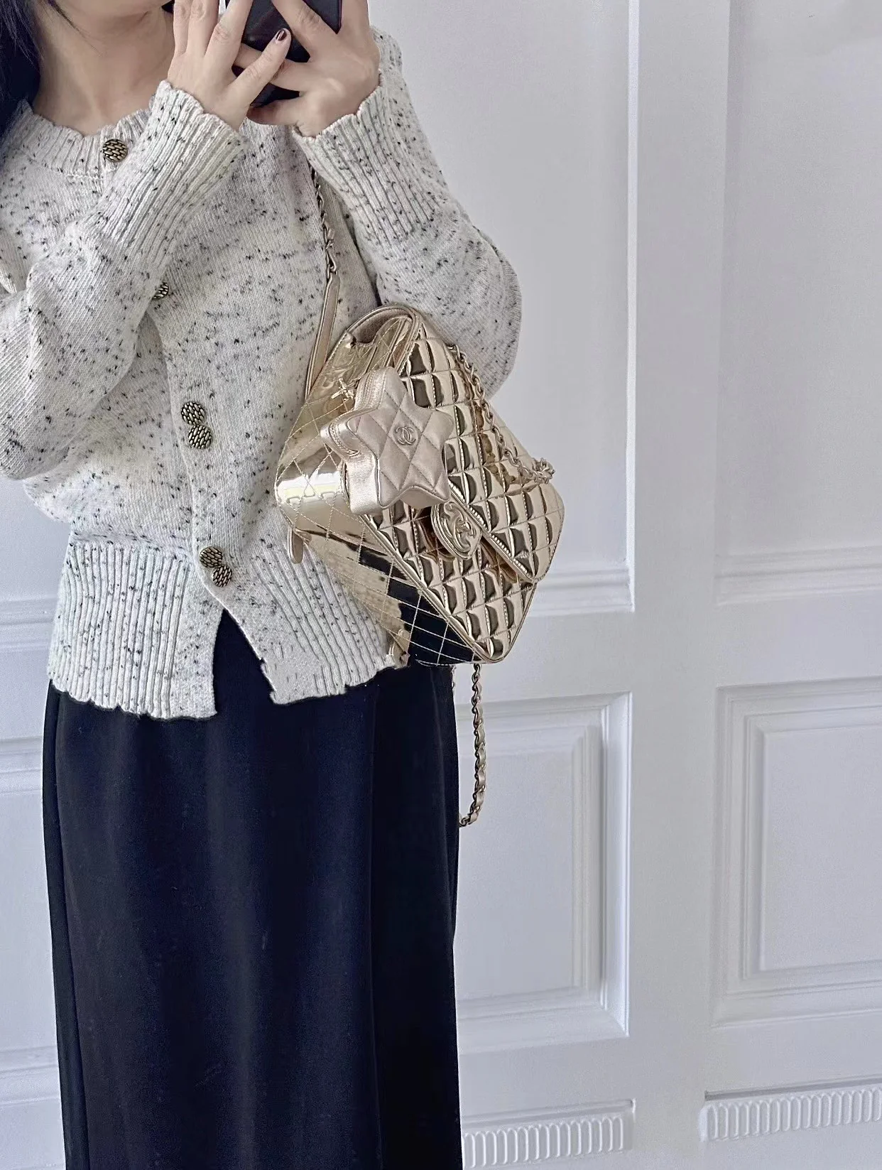 Рюкзак Chanel Early Spring Collection 24c - золотой