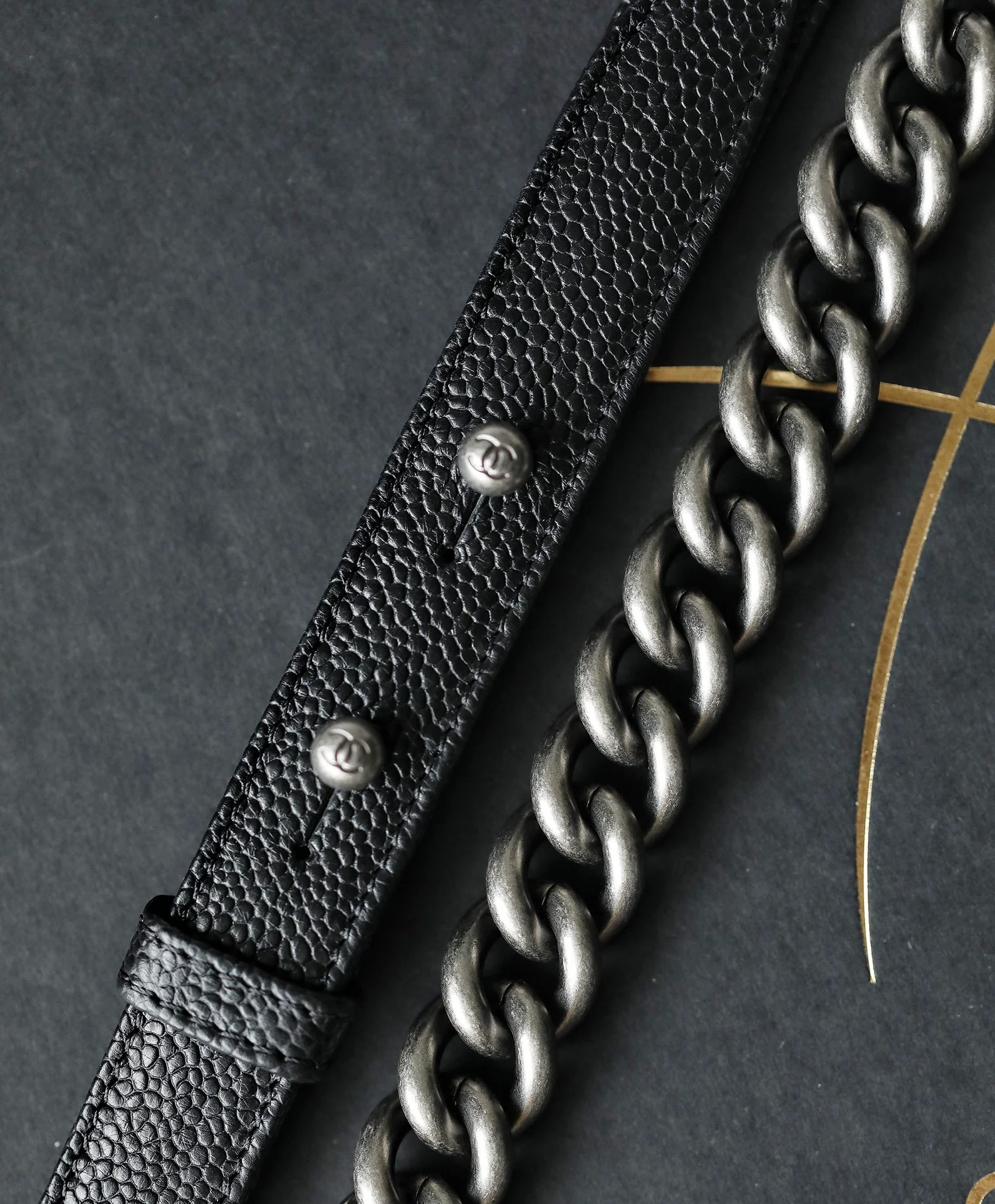 Chanel Le Boy Crystal Diamond Pattern Caviar - Medium - Black Silver