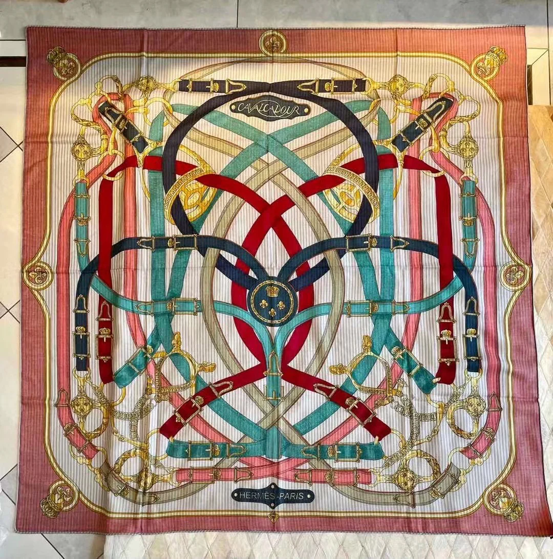 Hermes - Двусторонний шарф с принтом - 1