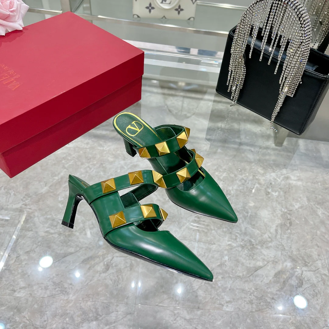 Мюли Valentino на высоком каблуке с острым носком