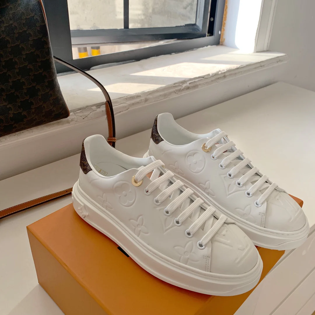 Обувь LV - LV Time Out - белые кроссовки на платформе