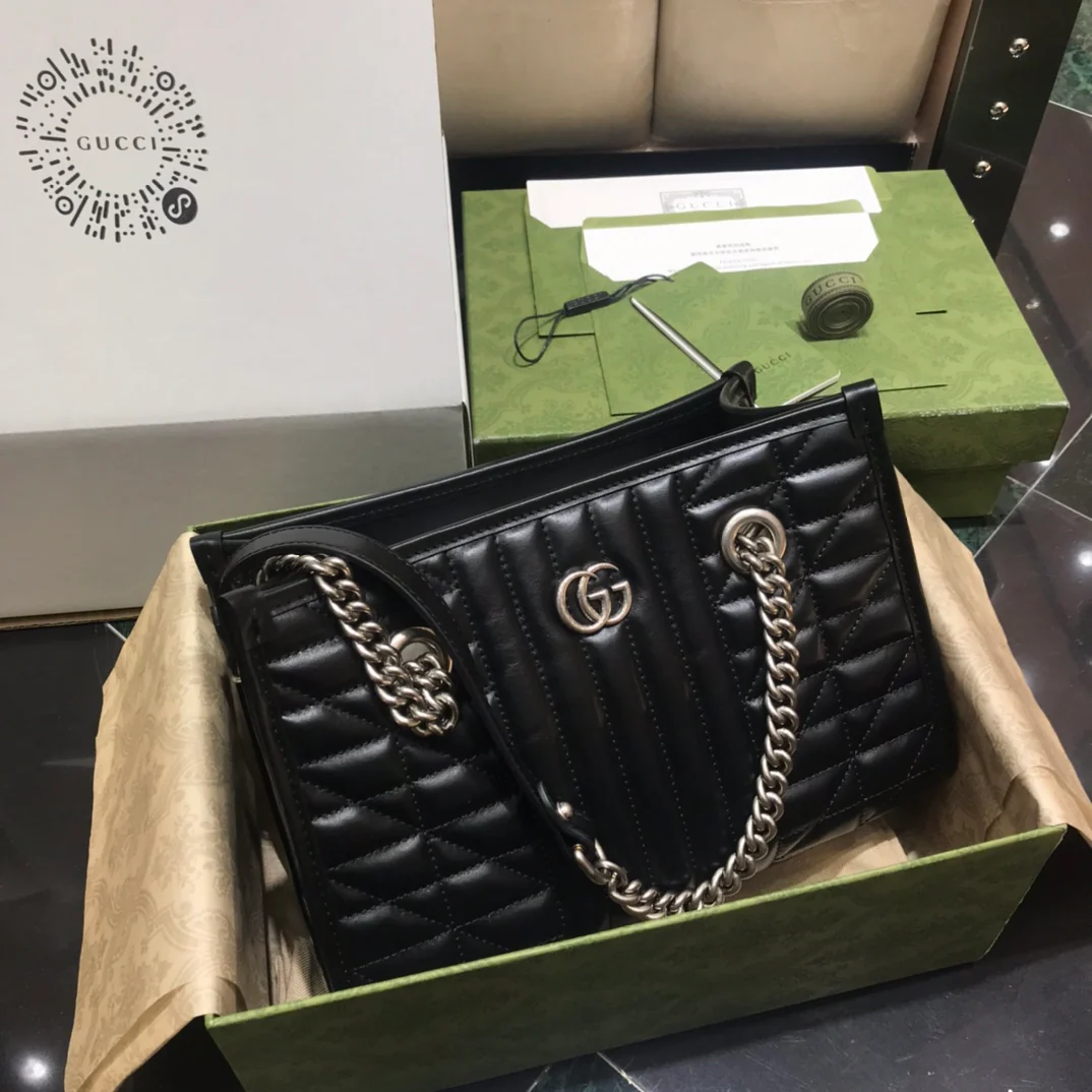 Маленькая сумка-шоппер Gucci Marmont Geometric Series - 3