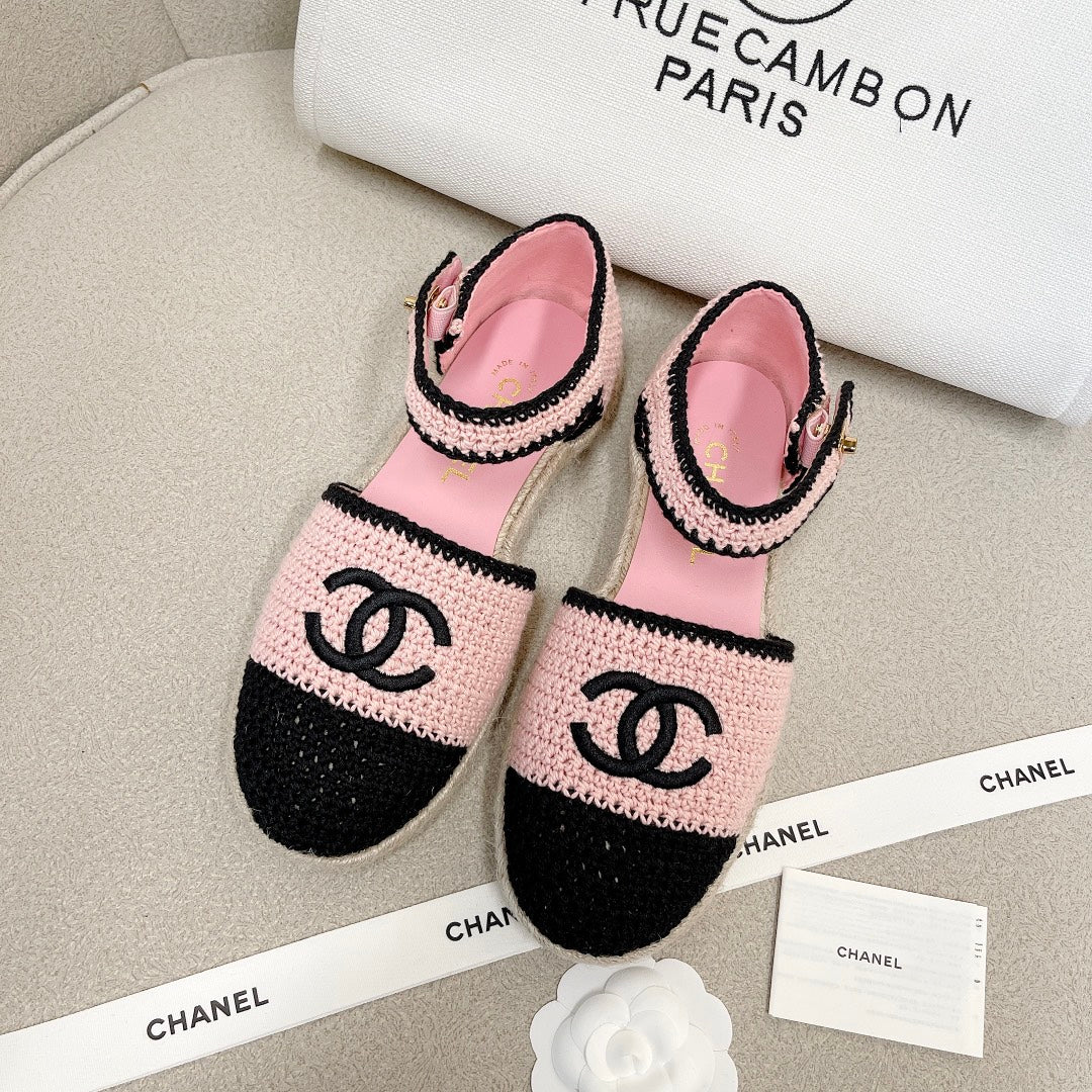 Chanel - Вязаные балетки