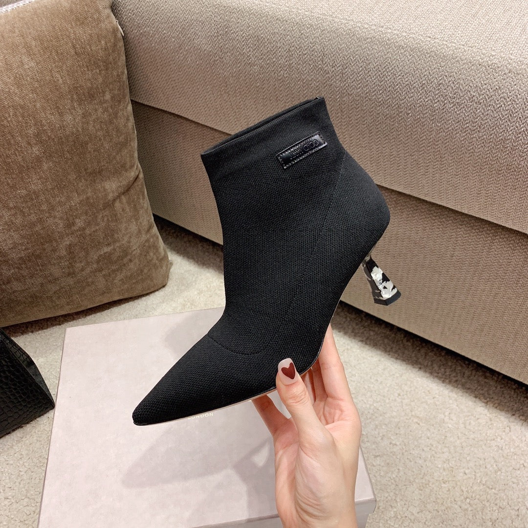 Новинка сезона осень/зима 2022 от Jimmy - Ботильоны на шпильке - Черные - 3