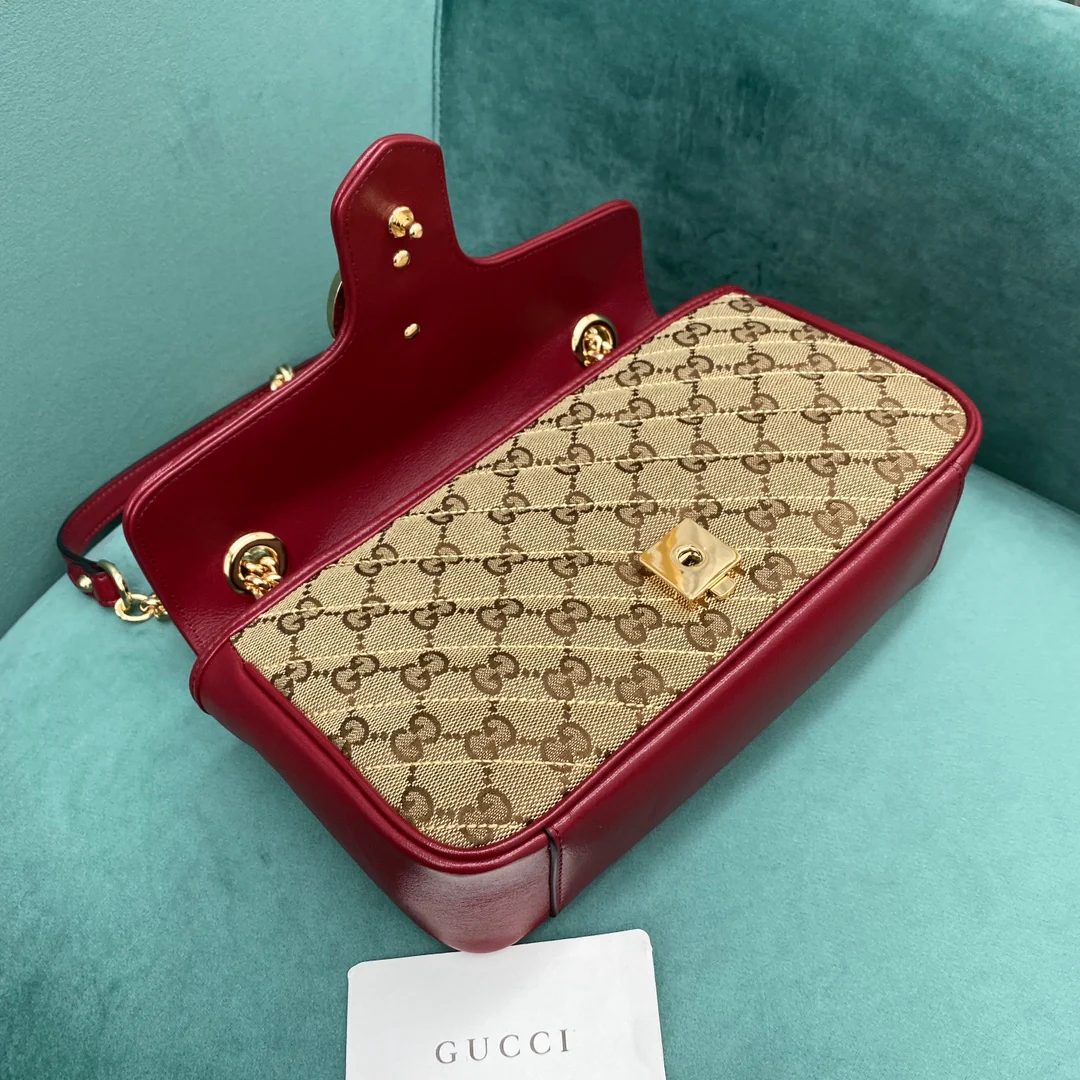 Сумка Gucci Marmont Medium 26 см, канвас, монограмма 1