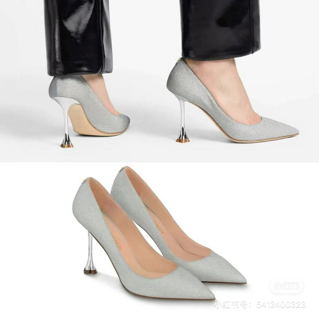 Новинка весны/лета 2023 - Коллекция Blossom Elegance - Босоножки на высоком каблуке - 7-5 см - Серебристые - 1