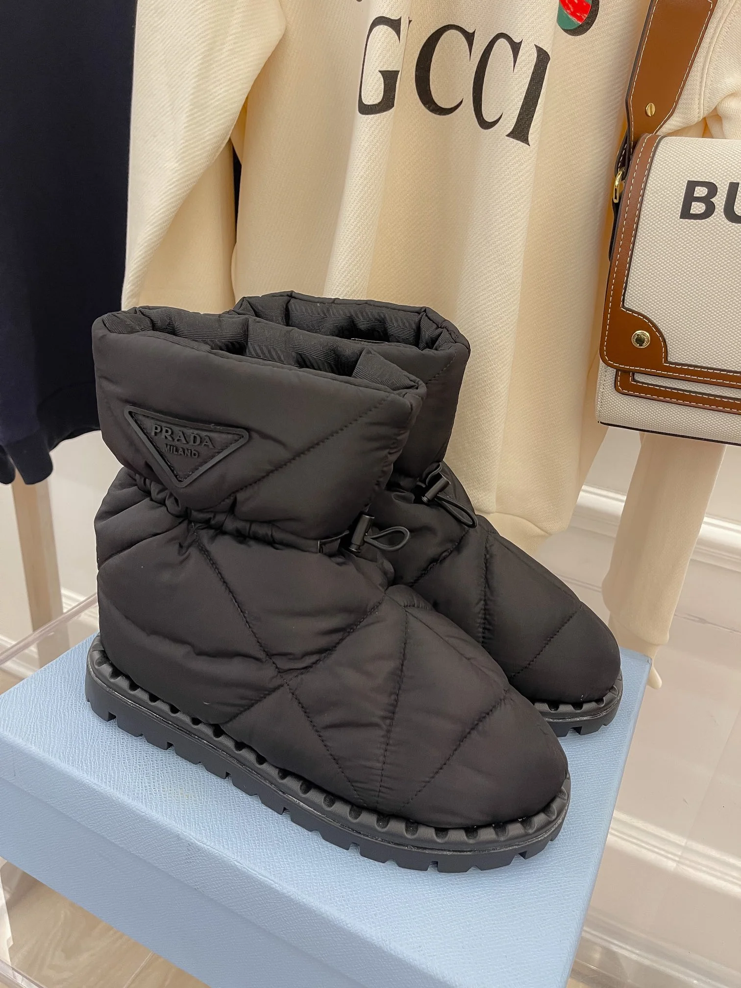 Обувь Prada - Prada - Самые продаваемые пуховые сапоги для снега - Серые