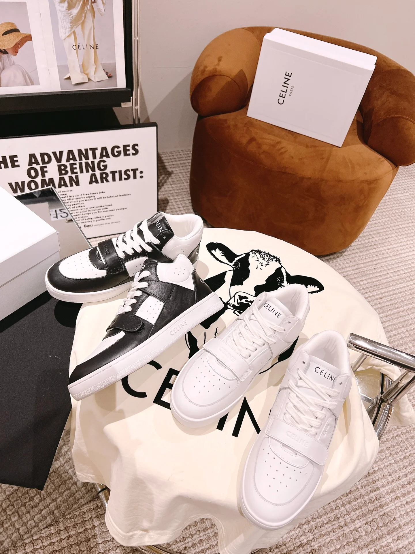 Повседневные высокие кроссовки Celine