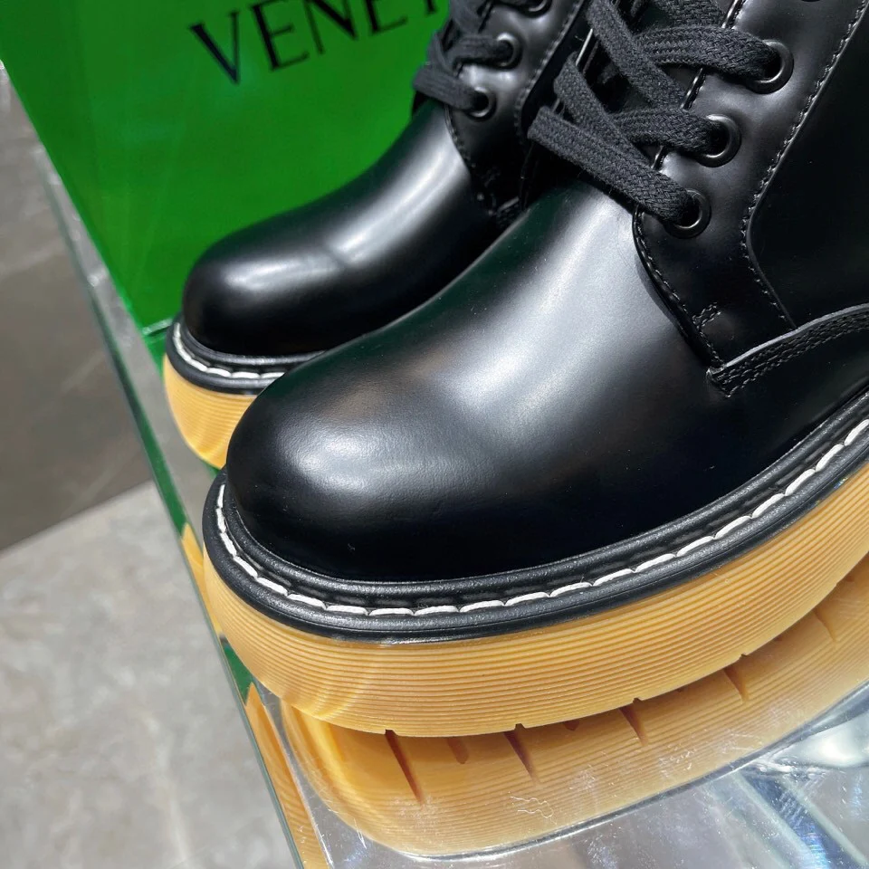 BV - Ботильоны на шерстяной подкладке - Черно-желтые