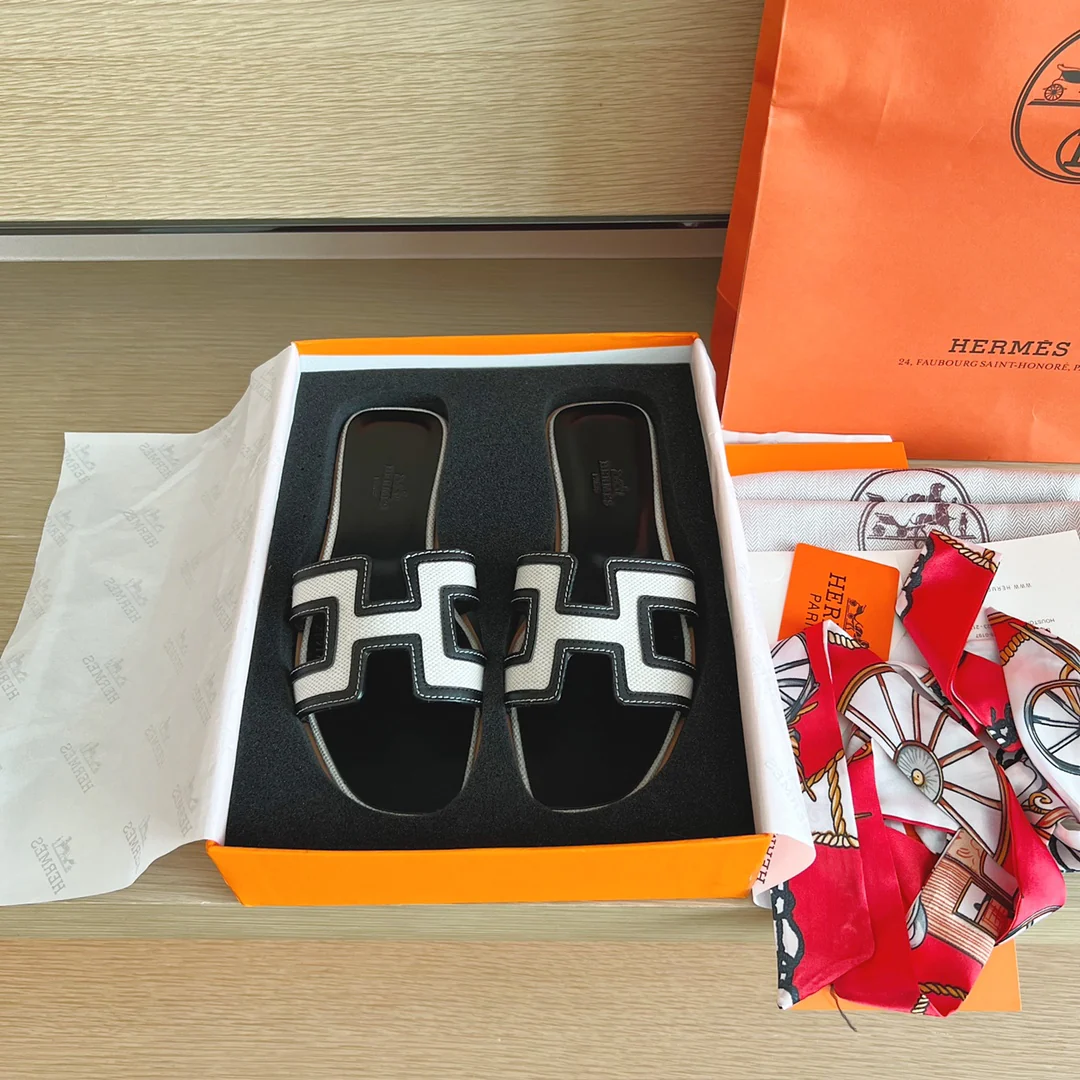 Тапочки Hermes-h Flat — 5