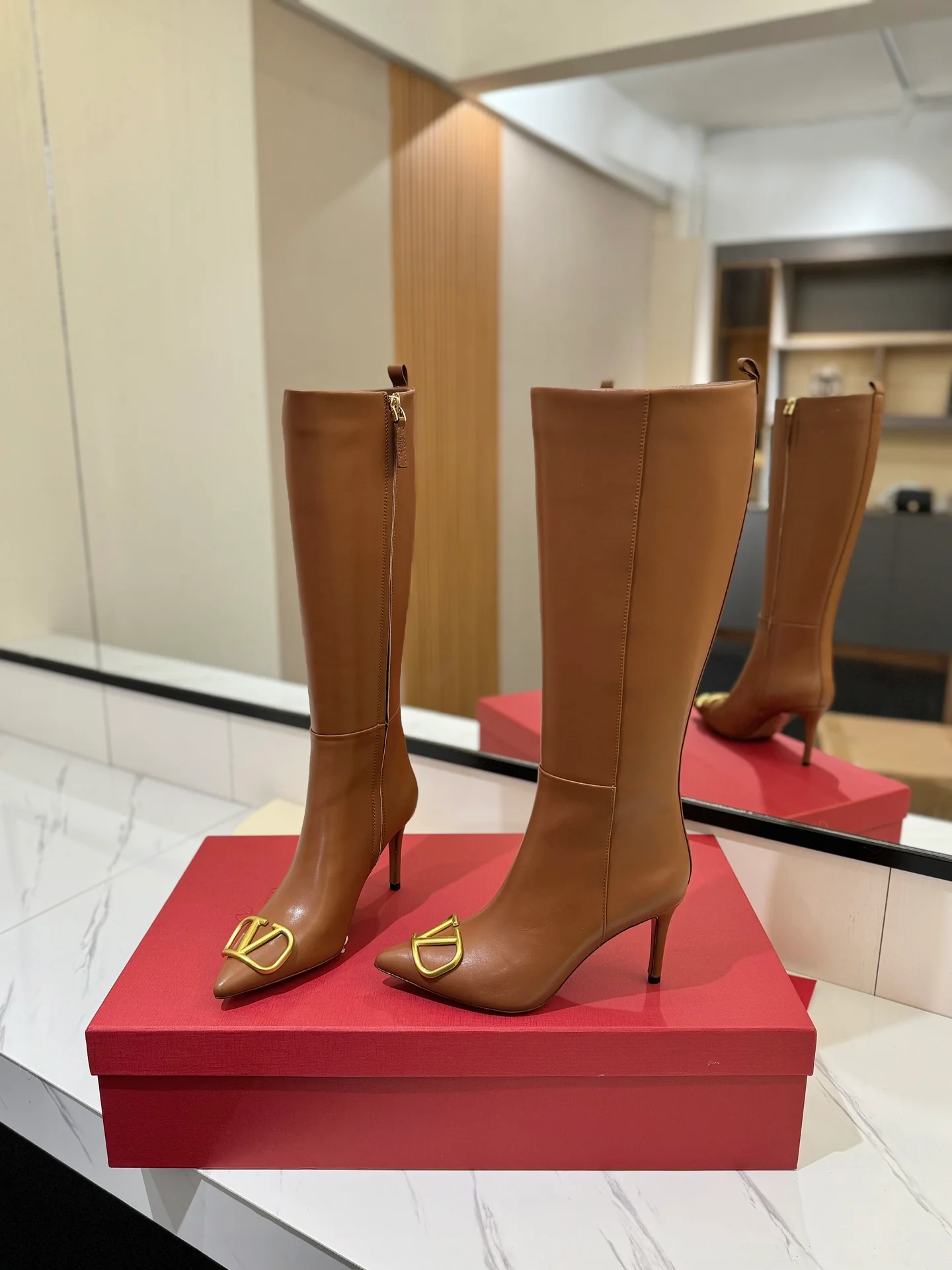 Ботинки для верховой езды Valentino 2024 - коричневые