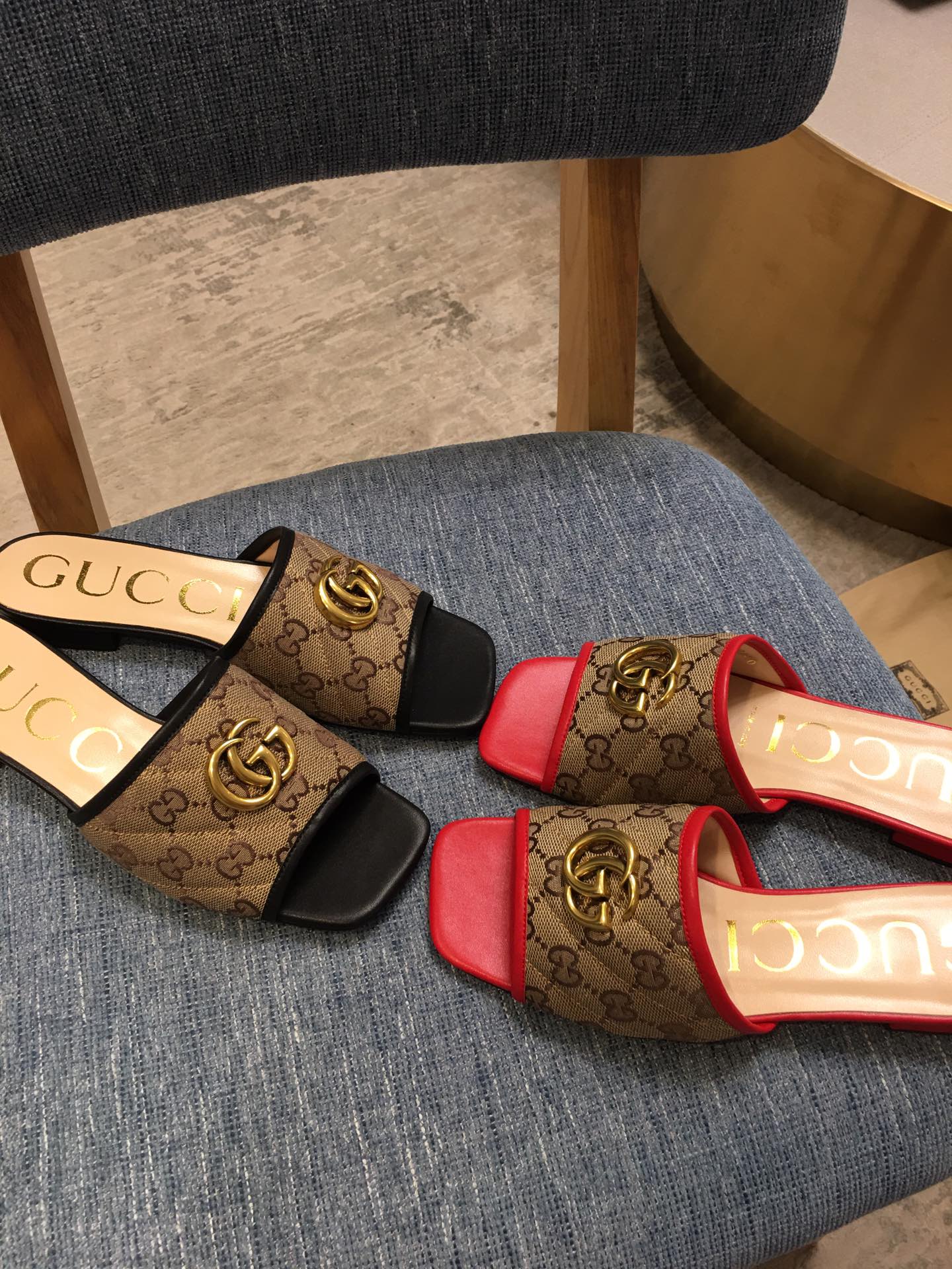 Тапочки Gucci с квадратным носком