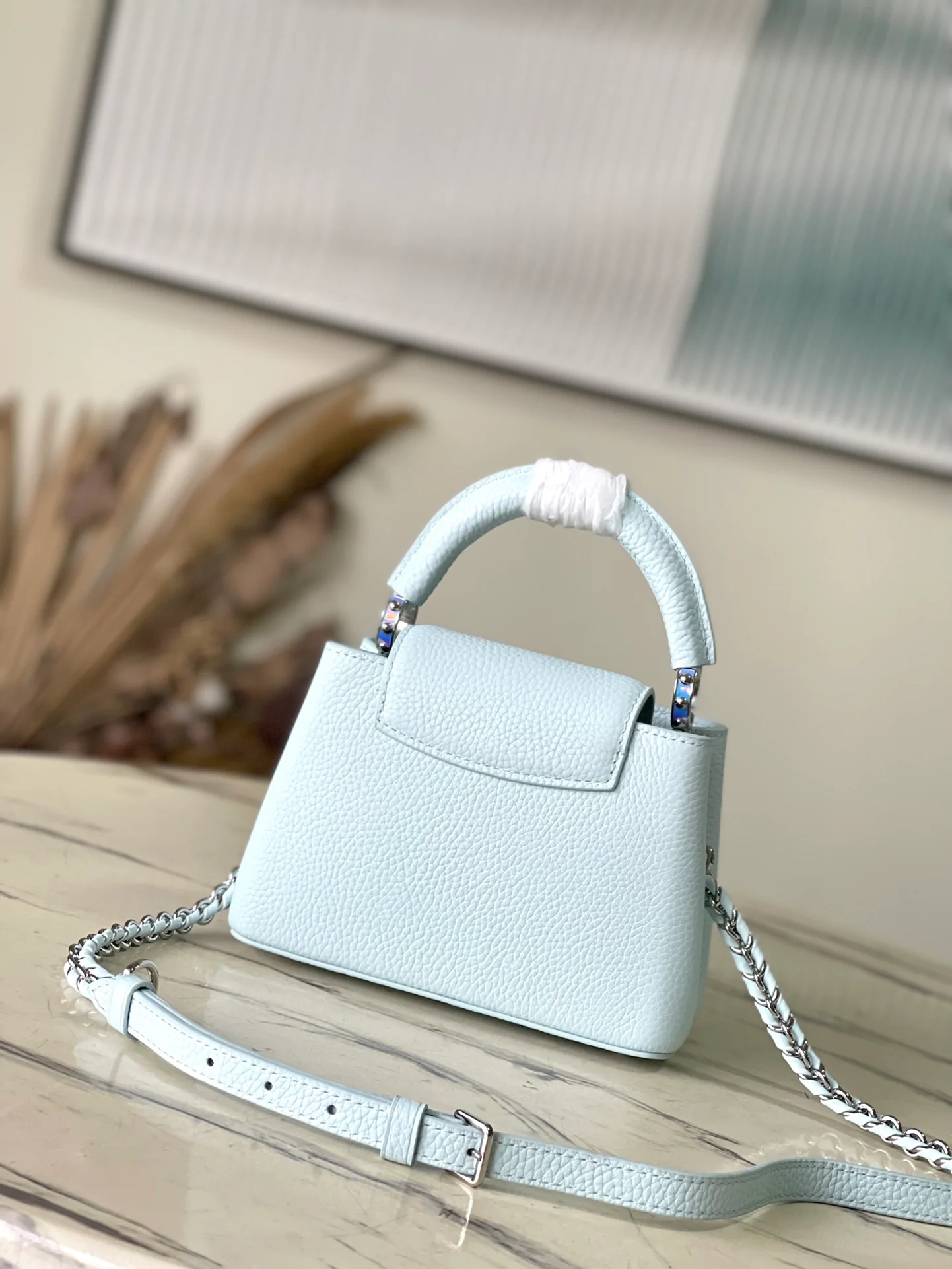m23289-LV-capucines-mini-handbag/crossbody bag-light blue