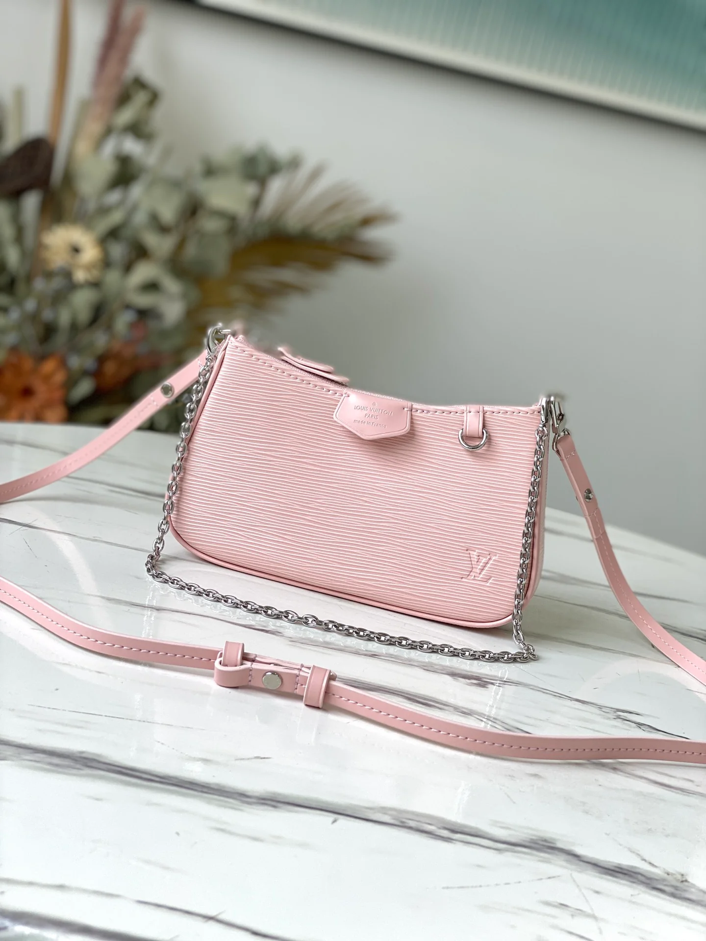 lv-m80483-ballet pink-easy-pouch-on-strap-handbag