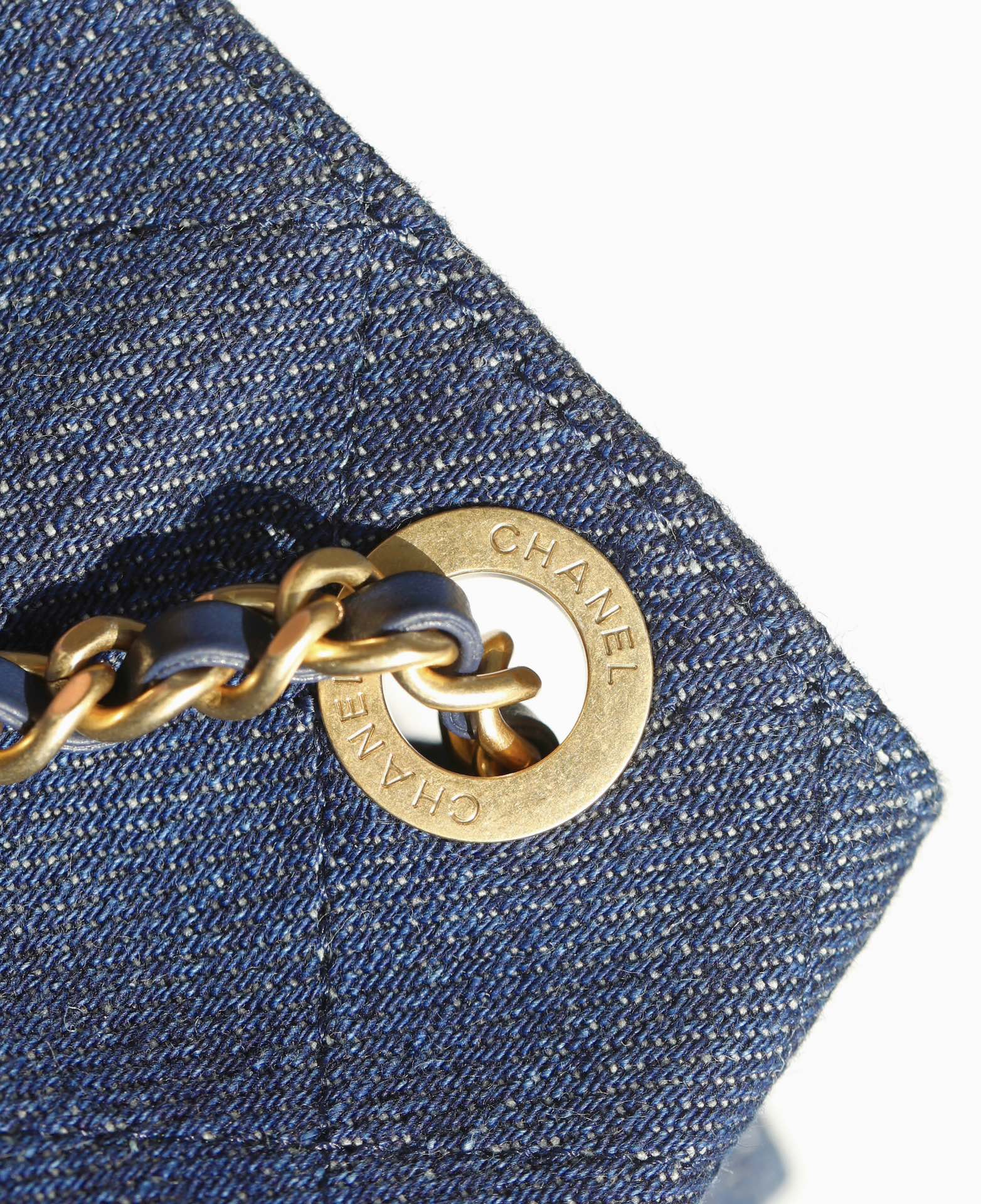 Рюкзак Chanel 25c на завязках — темно-джинсовый