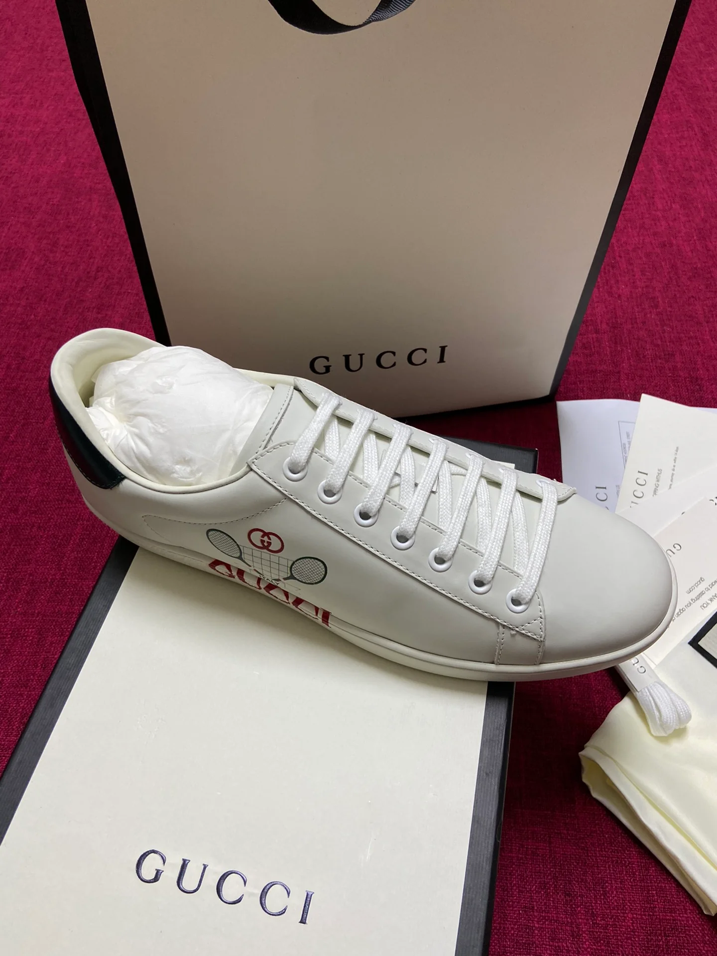 Gucci - Белые кроссовки - Кроссовки - Повседневная обувь - 6