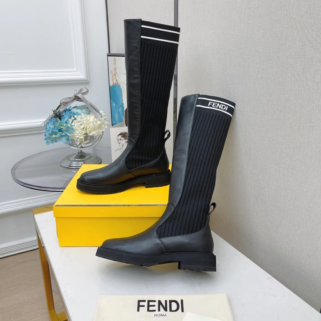 Fendi - Сапоги до бедра - Черные
