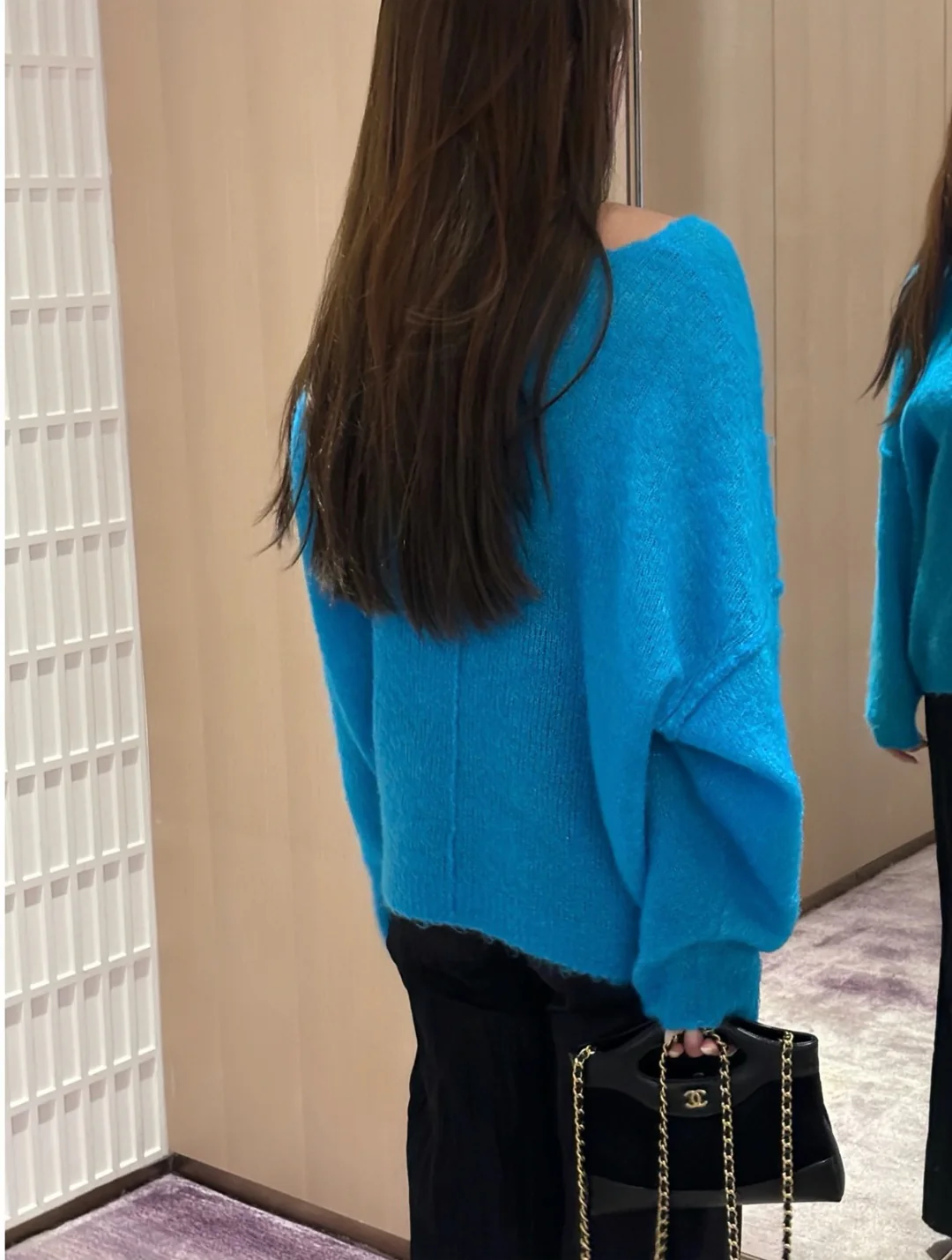 Сумка Chanel 25p nano31, замша, черная.