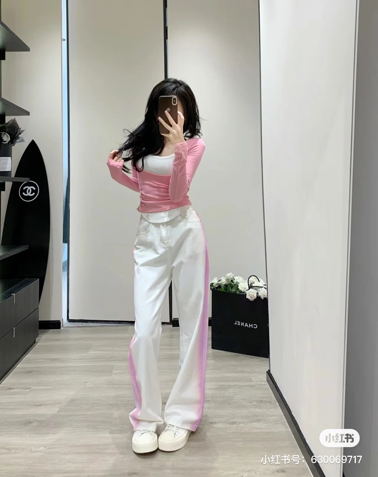 Джинсы Chanel 2403 с эффектом тай-дай