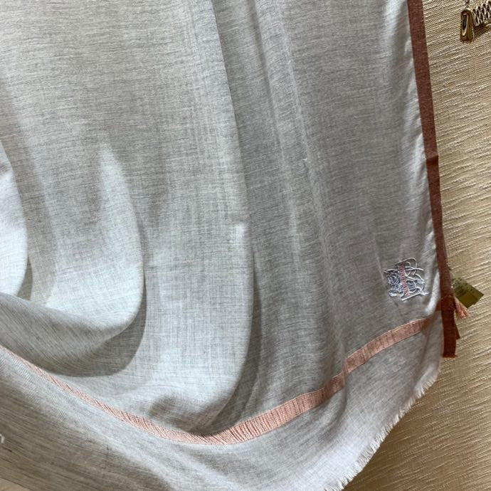 Burberry - Премиальный водорастворимый кашемировый шарф - Серый