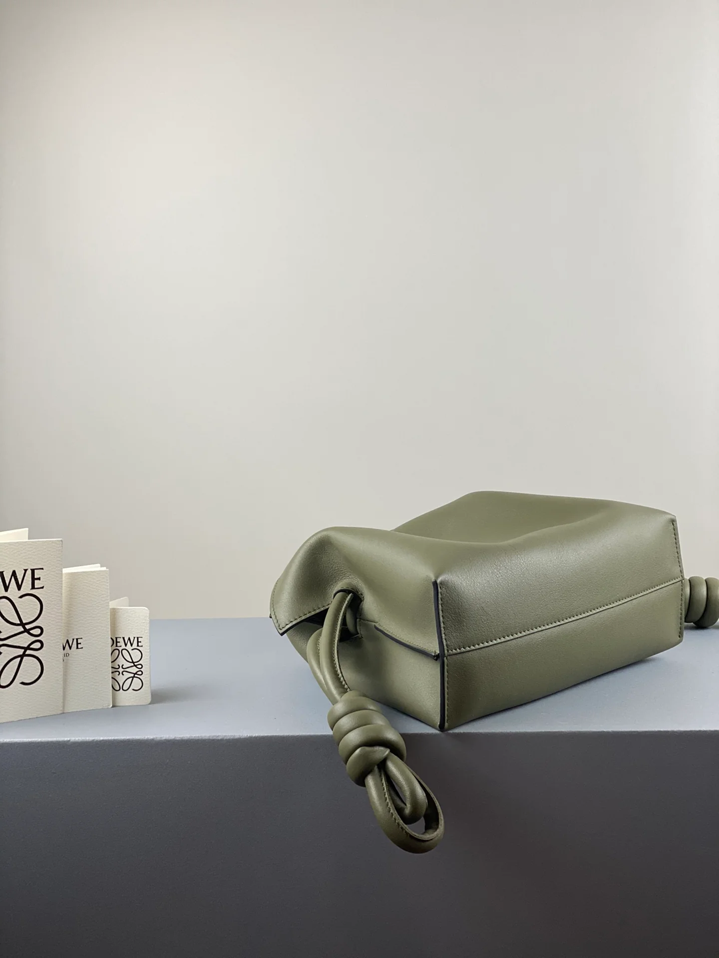 Loewe 2020 Upgraded Flamenco Mini Leather Avocado Green