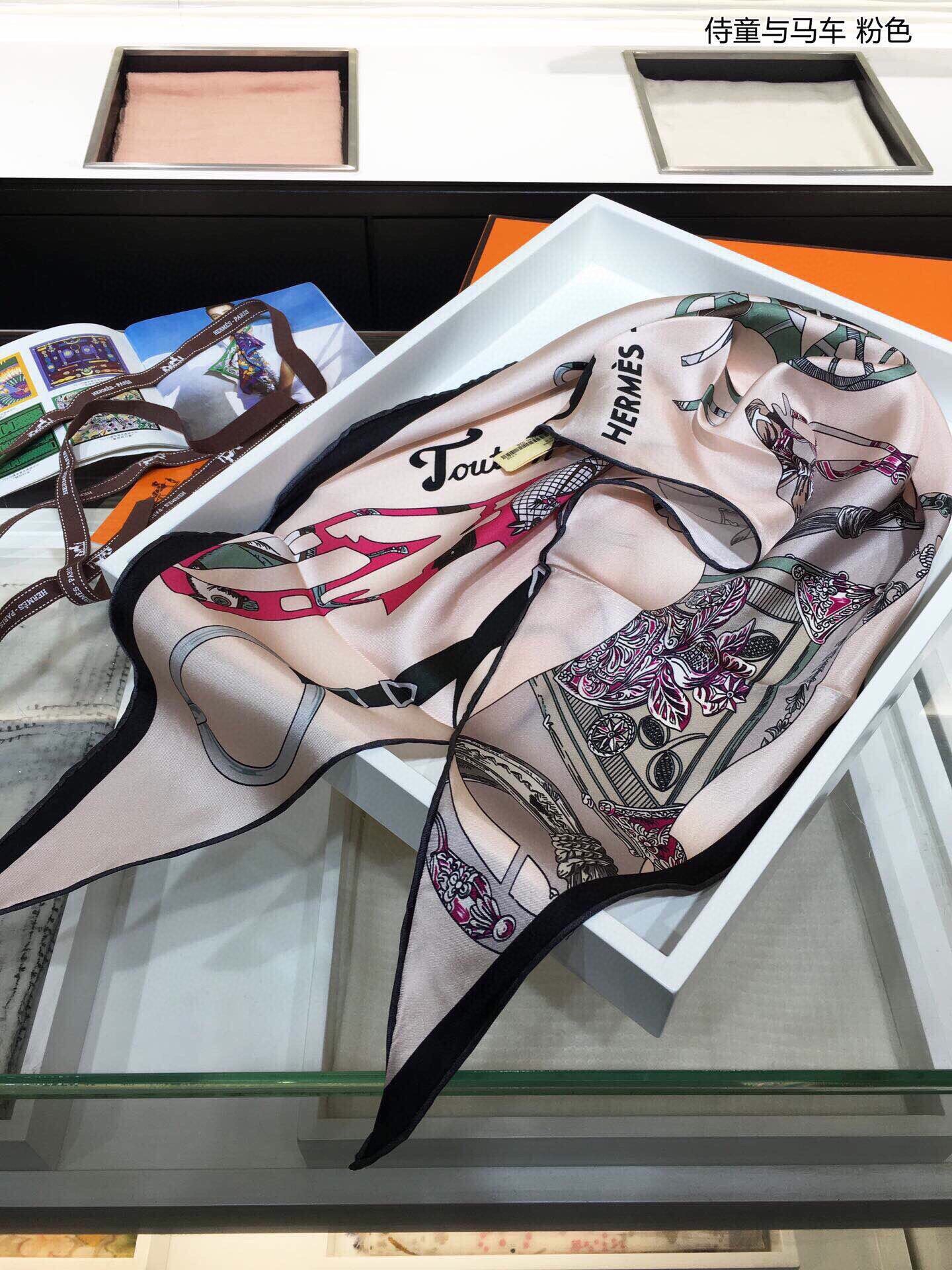 Hermes - Новейший шарф Garden Diamond - 100% - Твиловый шелк - 43 - 115 см - 3